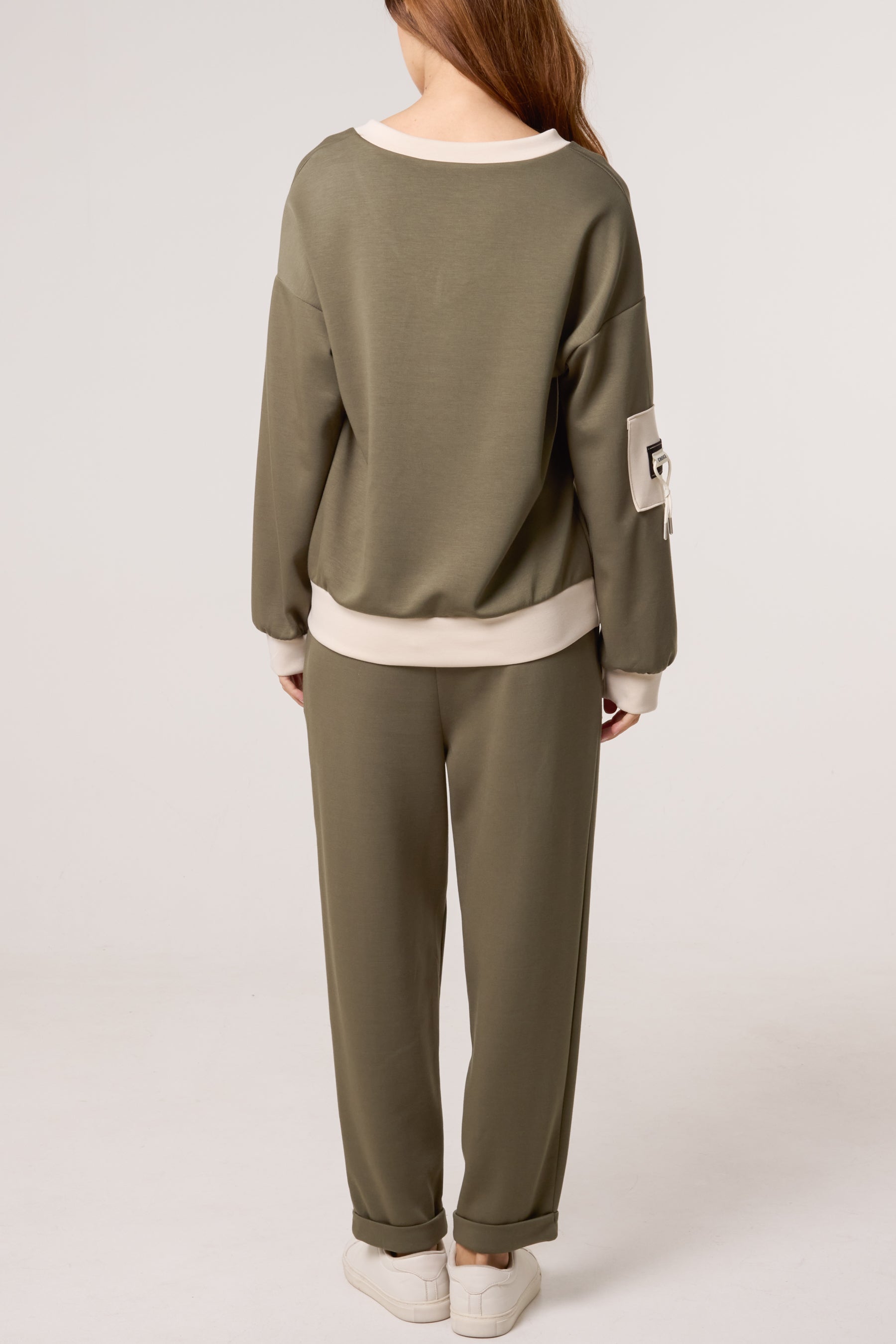 Contrast Border Soft Touch Tracksuit