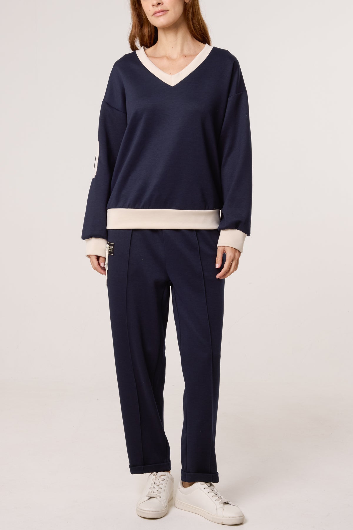 Contrast Border Soft Touch Tracksuit