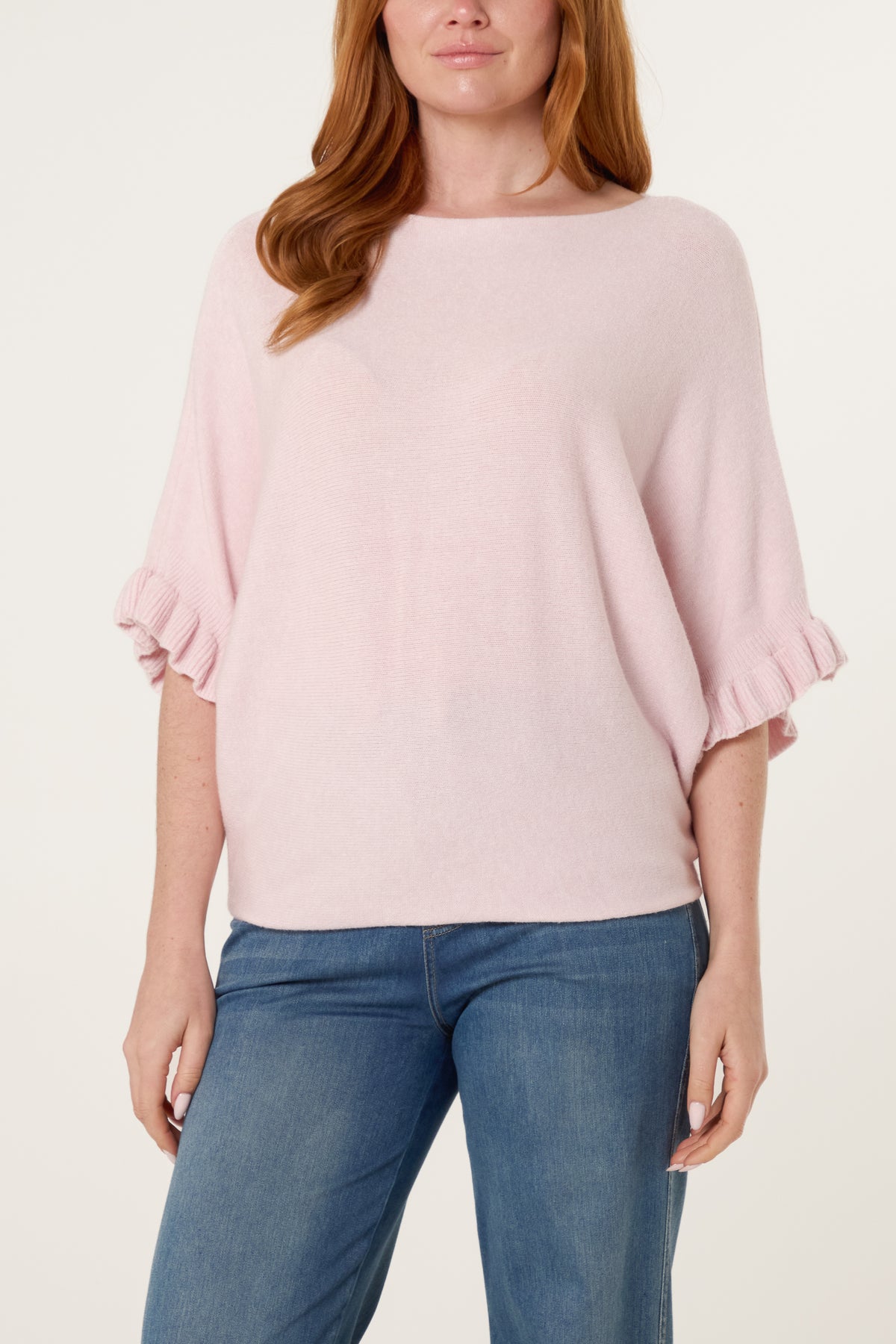 Ruffle Short Sleeve Knit Top
