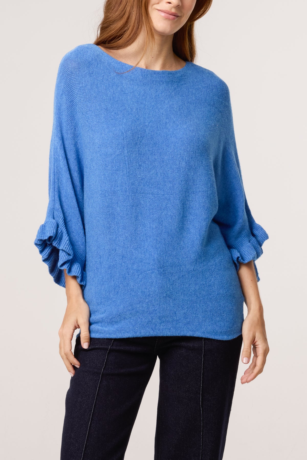 Ruffle Short Sleeve Knit Top