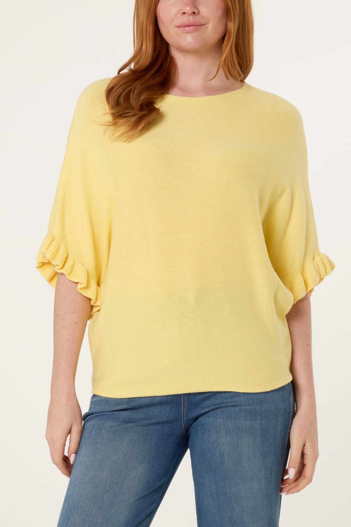 Ruffle Short Sleeve Knit Top