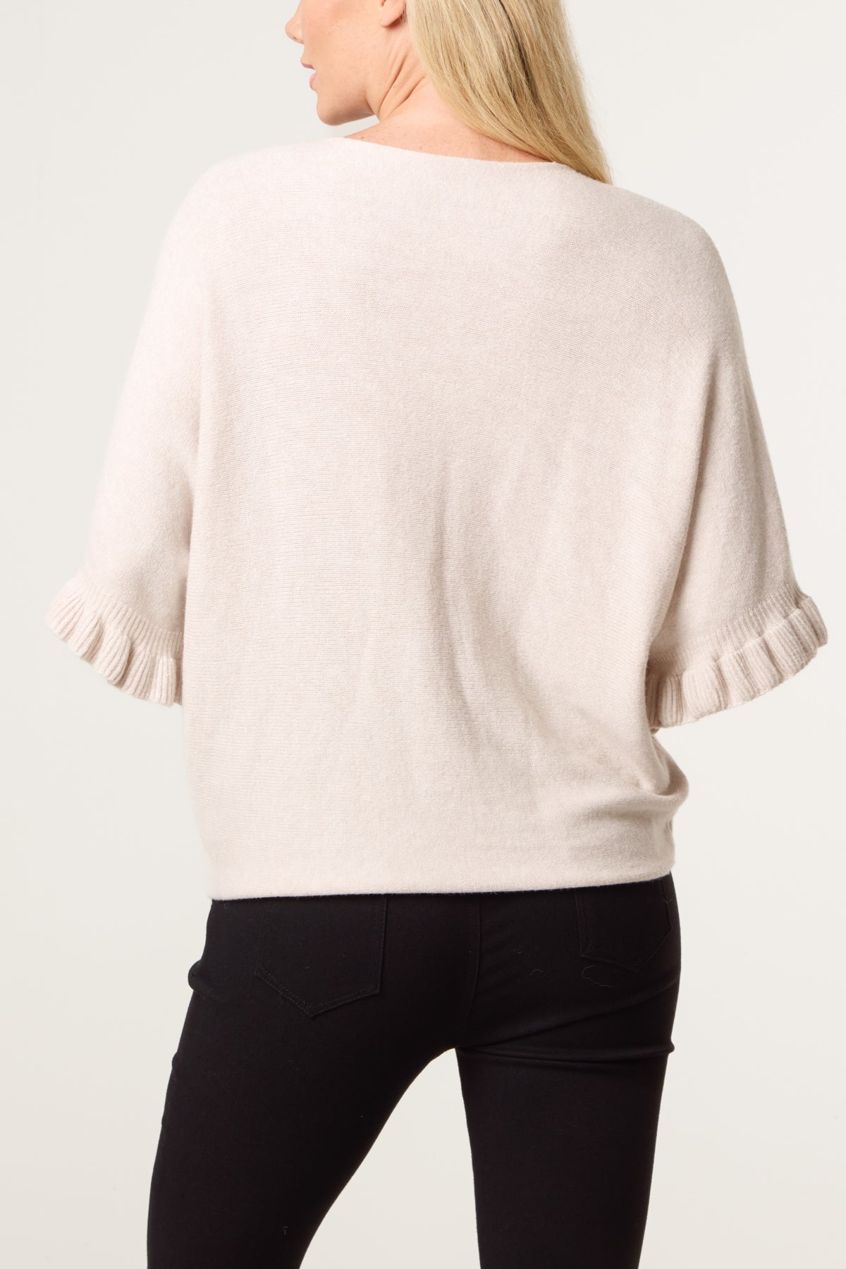 Ruffle Short Sleeve Knit Top