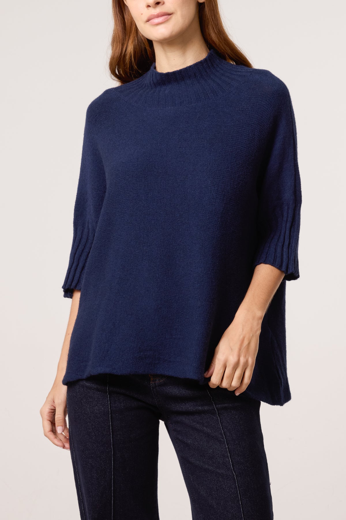 High Neck Short Sleeve Jumper