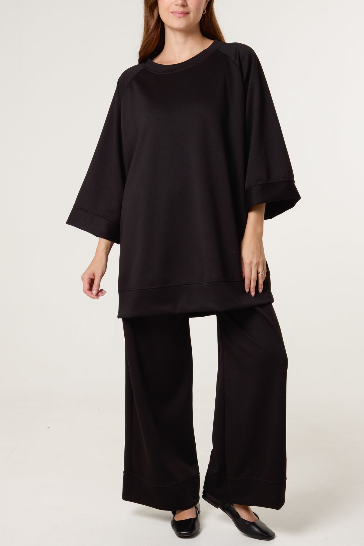 Ranglan Sleeve Oversized Tracksuit