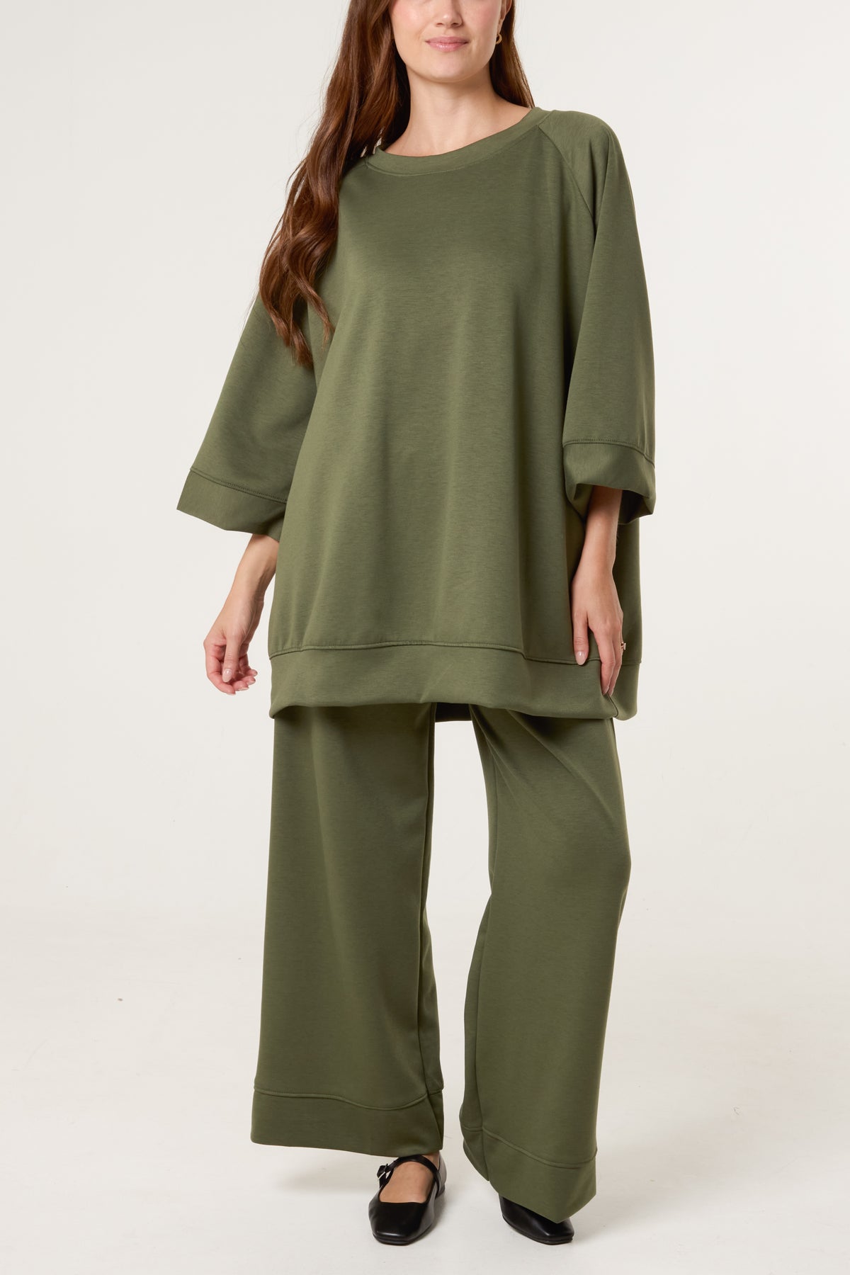 Ranglan Sleeve Oversized Tracksuit