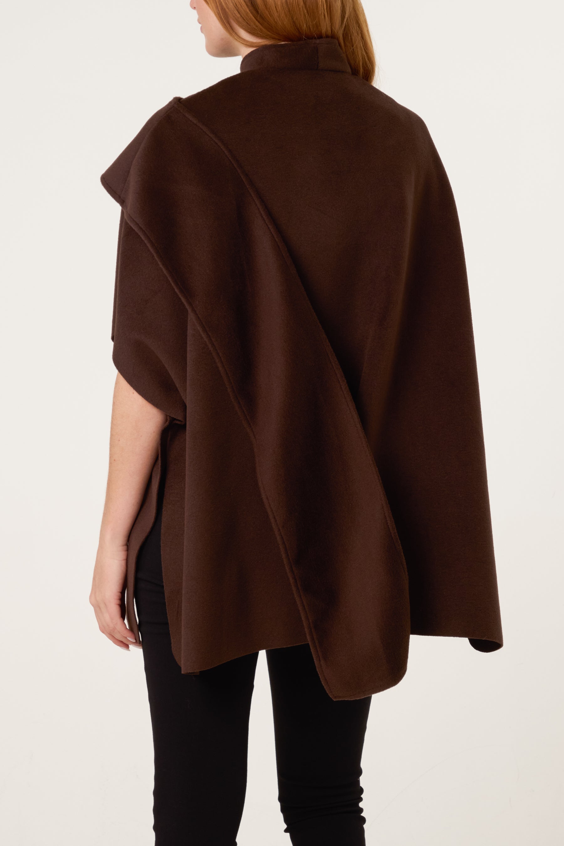 Scarf Detail Wrapped Cape