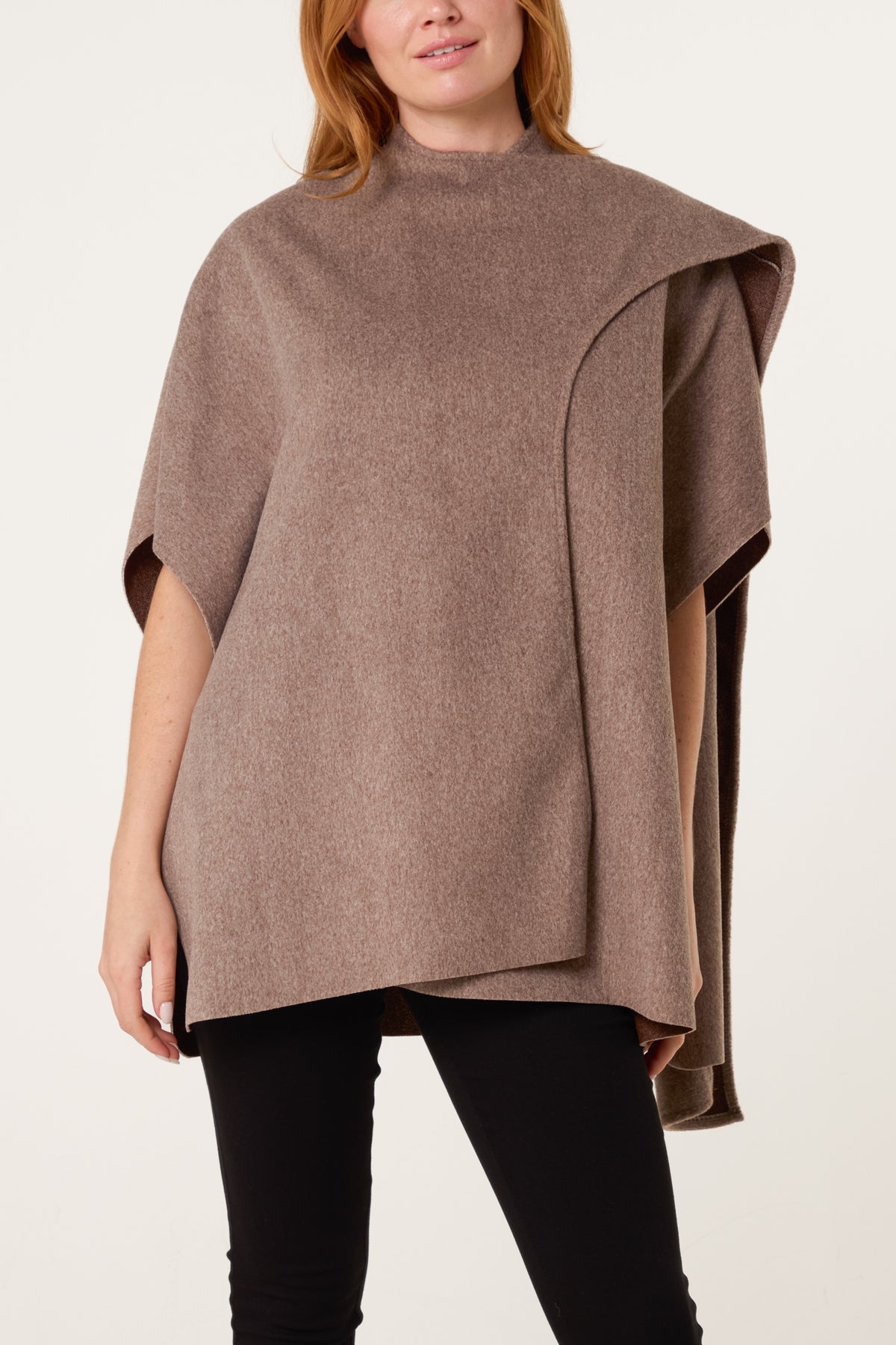 Scarf Detail Wrapped Cape