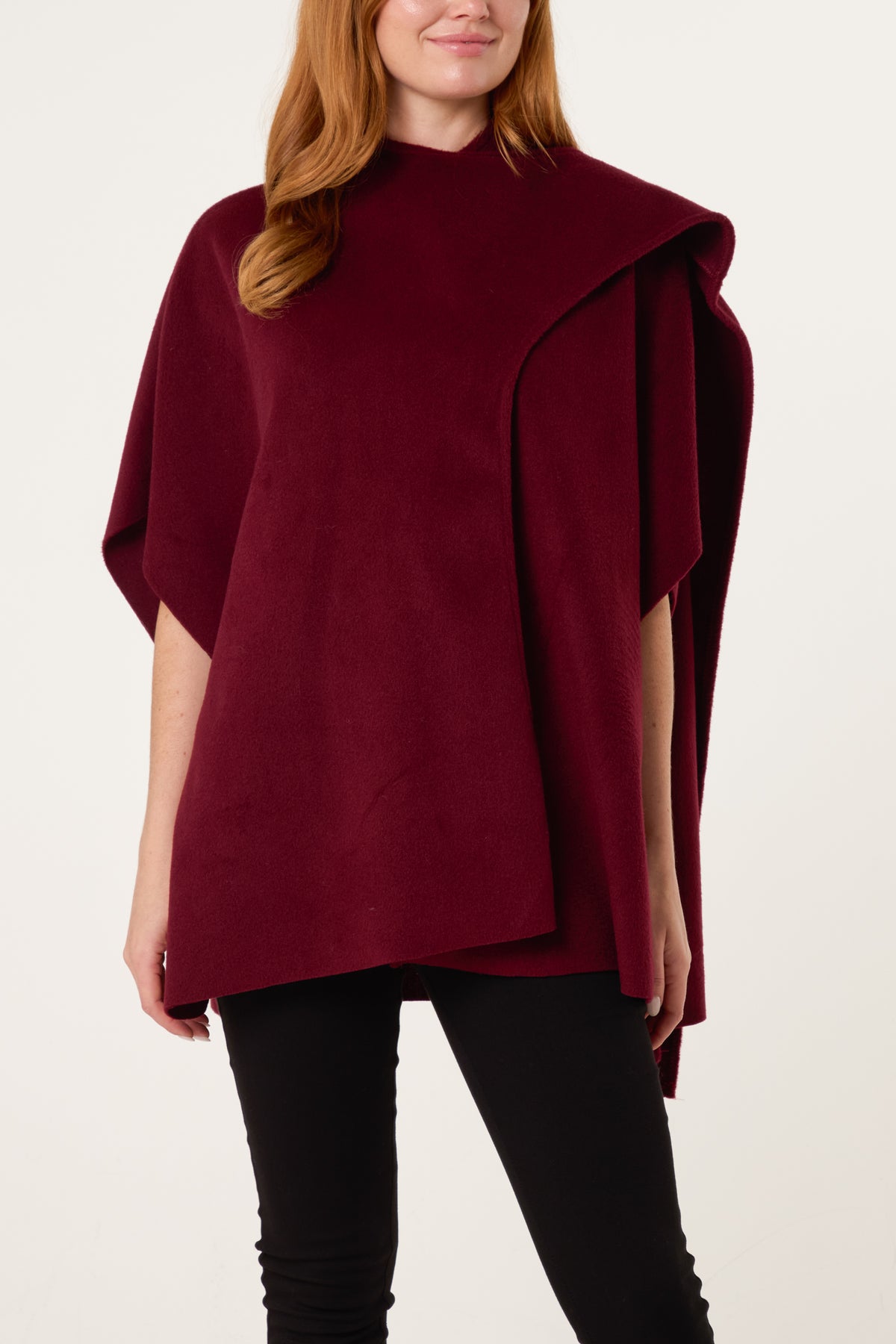 Scarf Detail Wrapped Cape