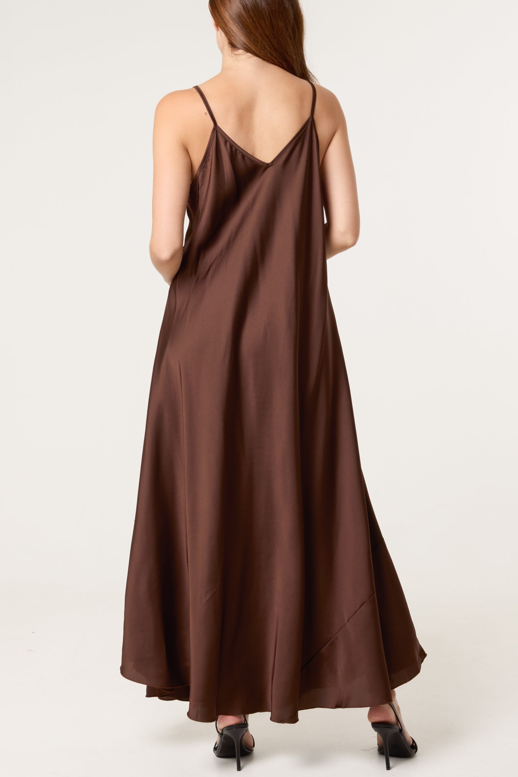 Open Knit Top & Satin Dress Set