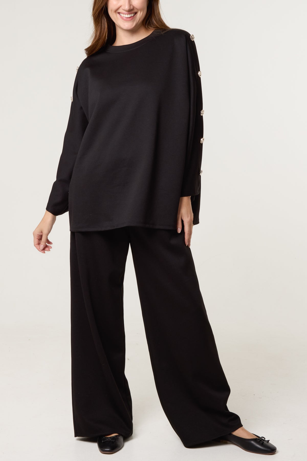 Gold Button Soft Touch Tracksuit