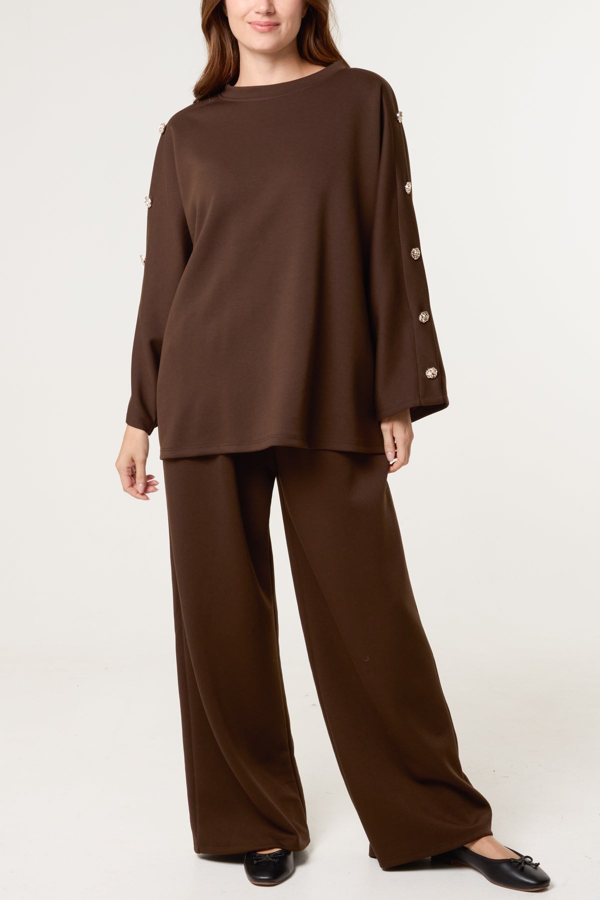 Gold Button Soft Touch Tracksuit