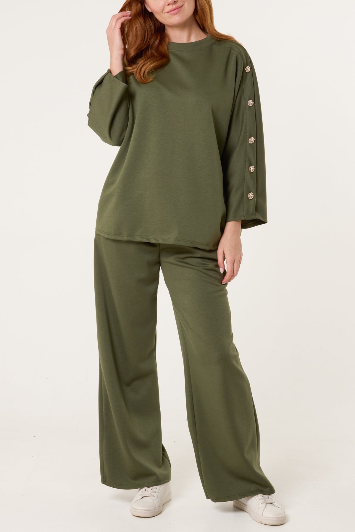 Gold Button Soft Touch Tracksuit