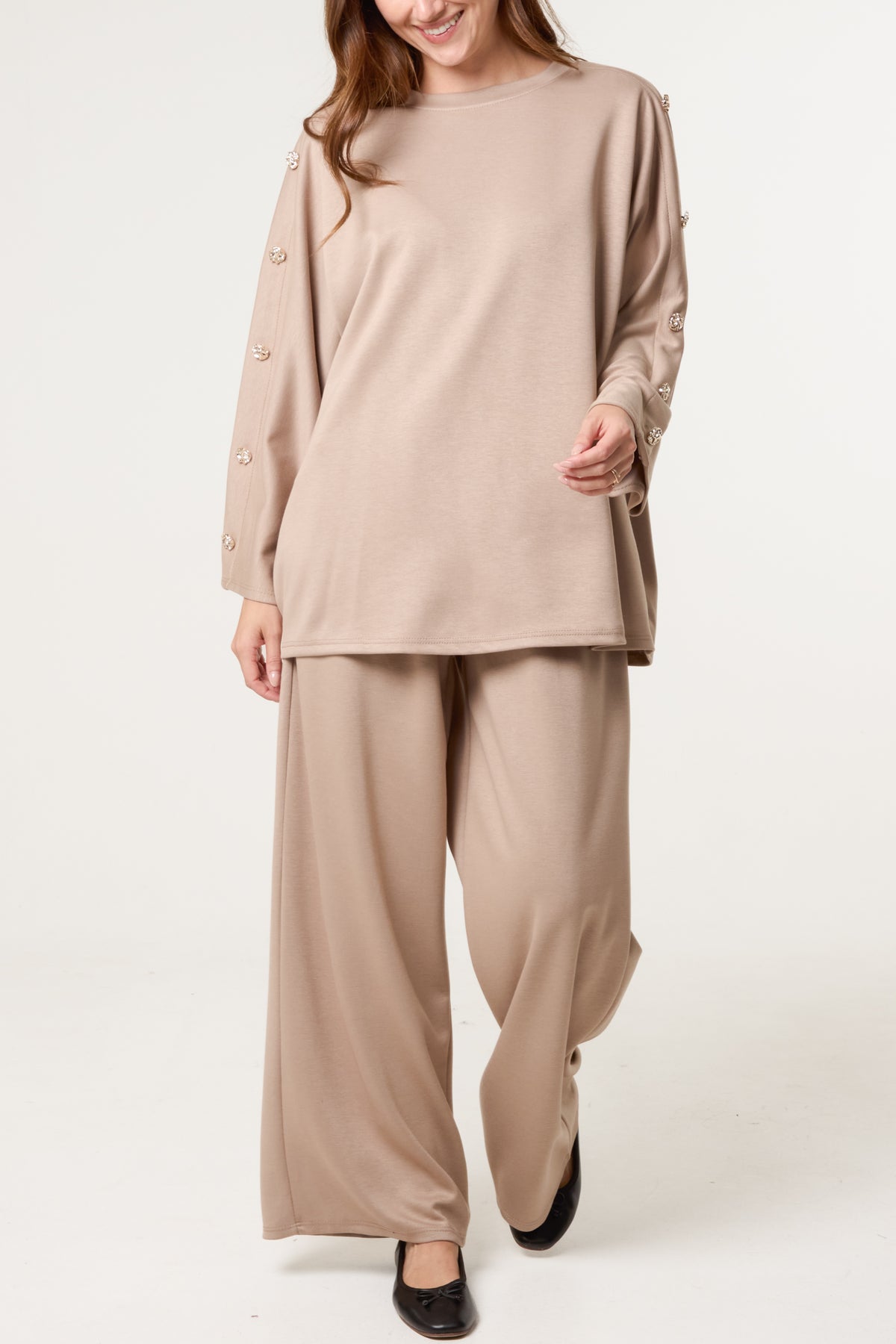 Gold Button Soft Touch Tracksuit