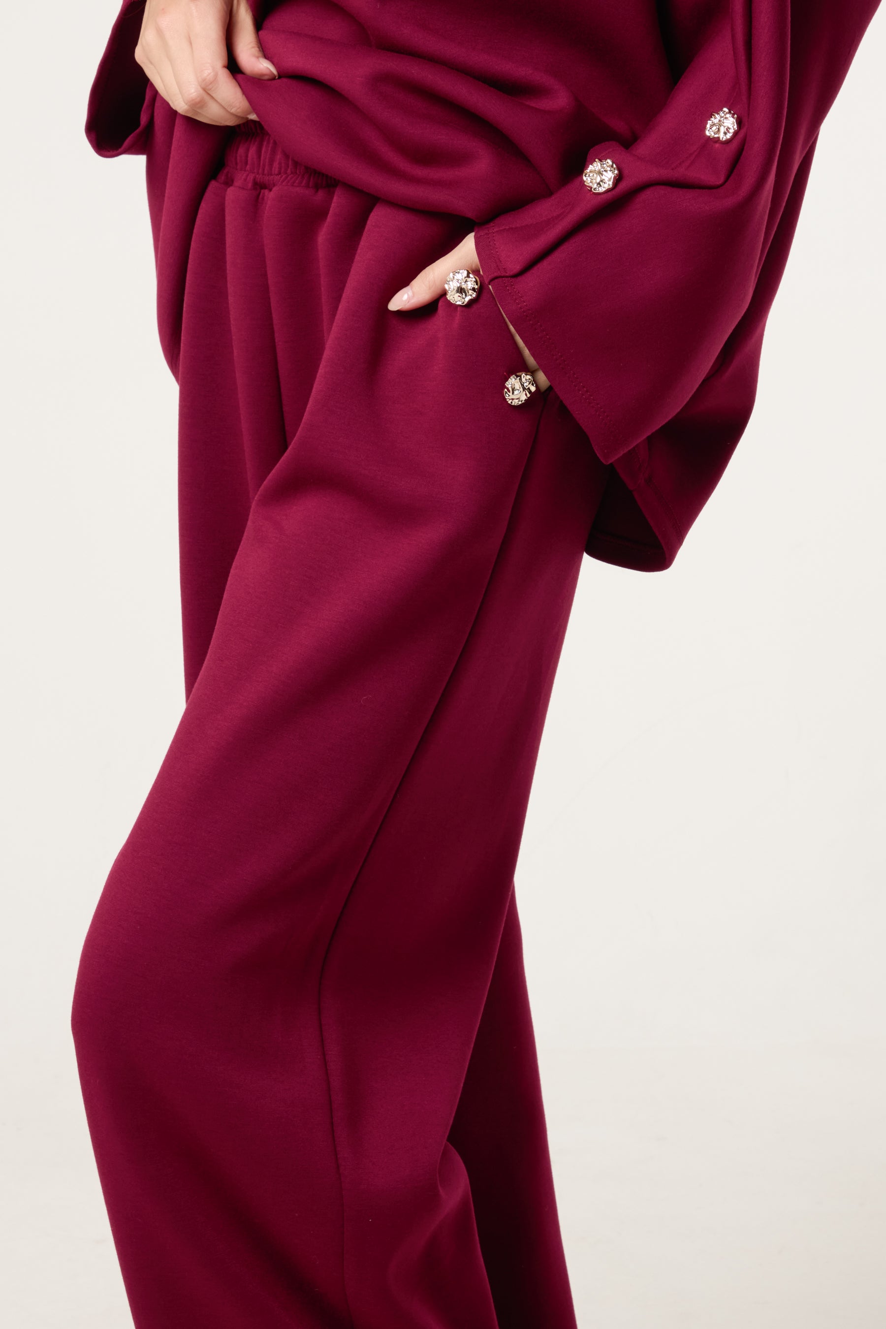 Gold Button Soft Touch Tracksuit