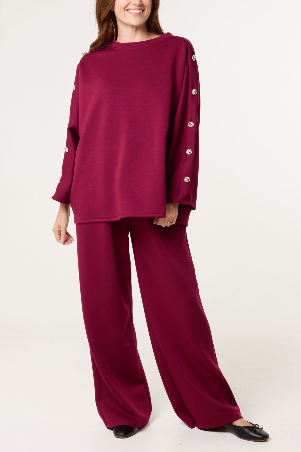 Gold Button Soft Touch Tracksuit