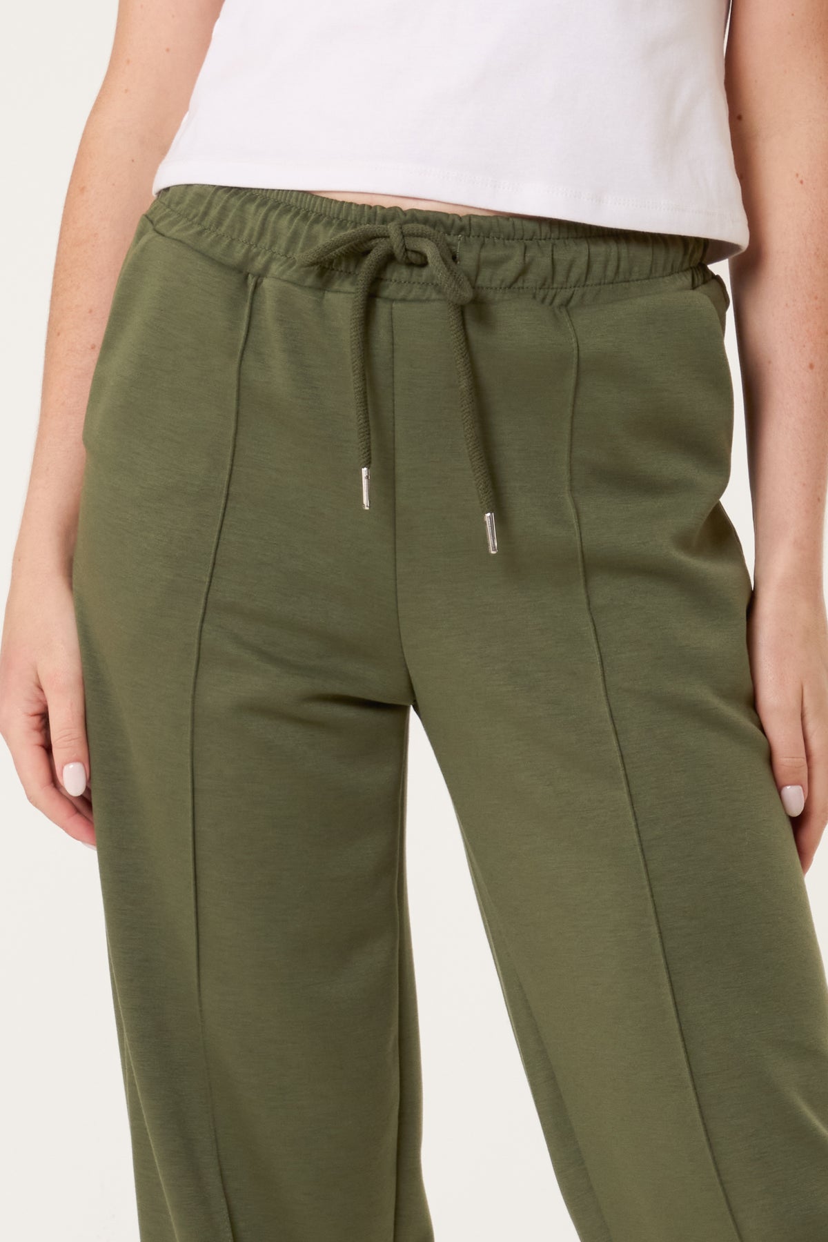 Front Crease Barrel Leg Joggers