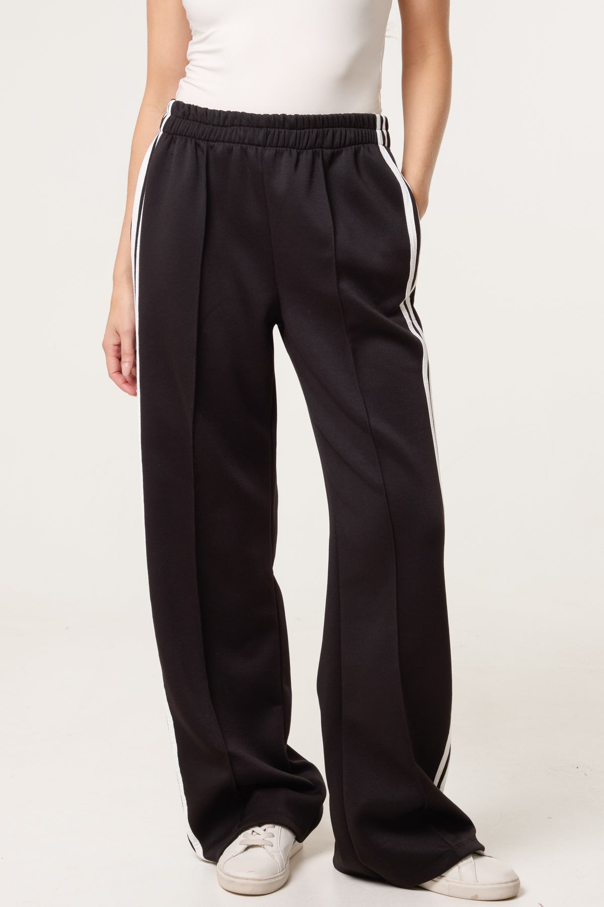 Side Stripe Wide Leg Joggers