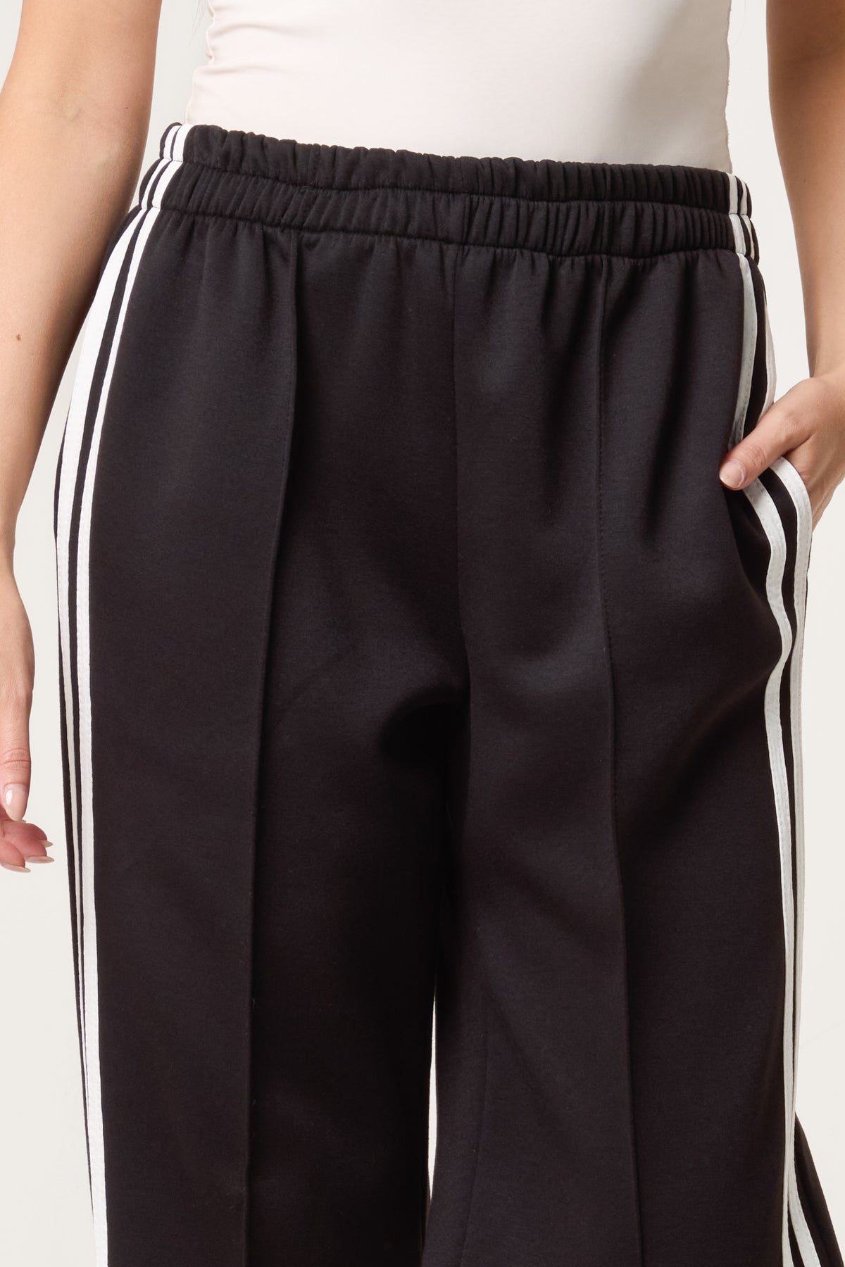 Side Stripe Wide Leg Joggers