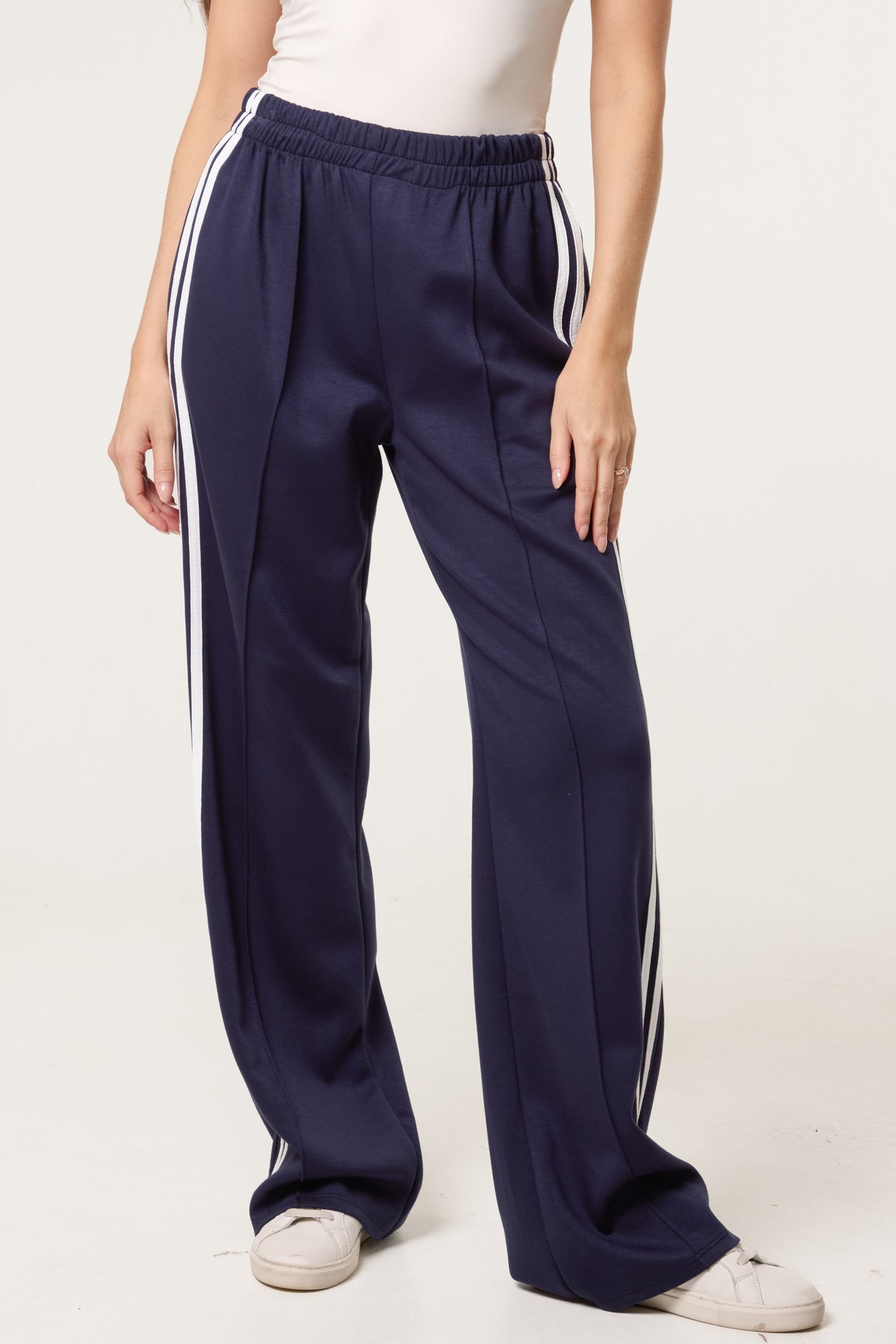 Side Stripe Wide Leg Joggers