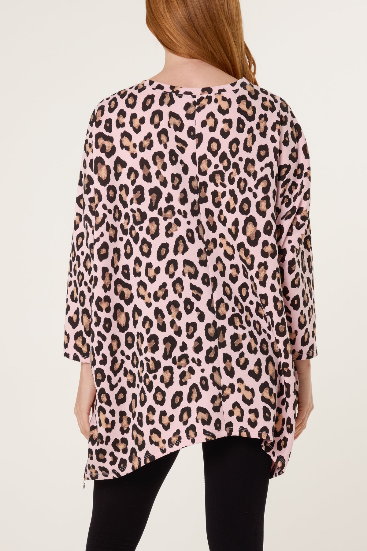 Leopard Print Side Zip Sweatshirt