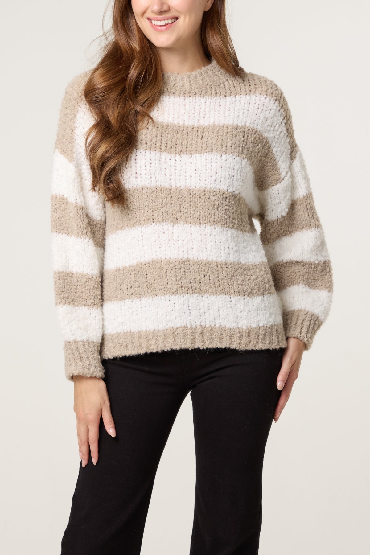 Boucle Striped Wool Blend Jumper
