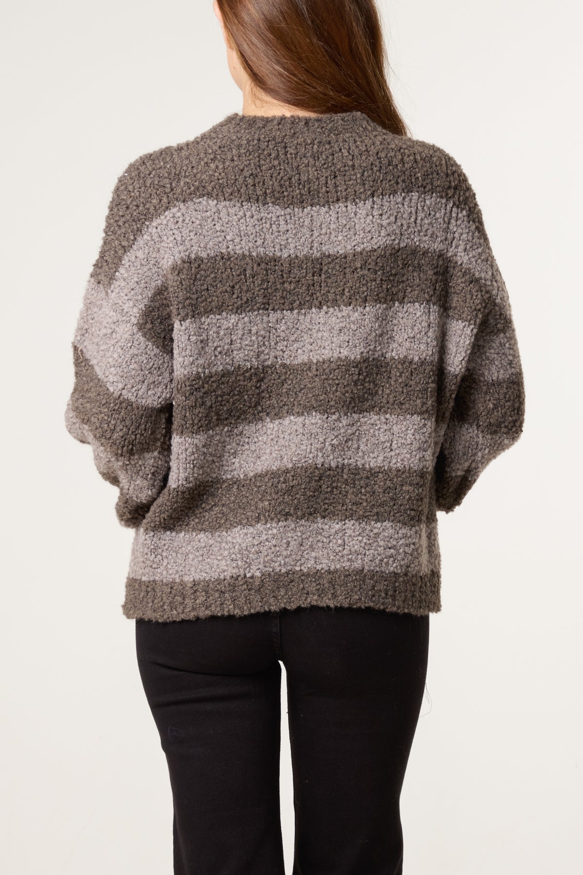 Boucle Striped Wool Blend Jumper