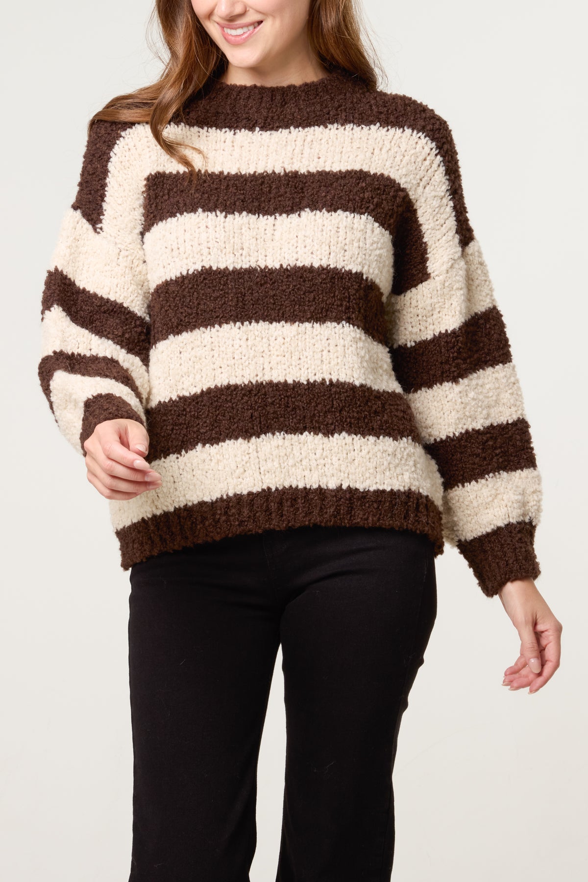 Boucle Striped Wool Blend Jumper