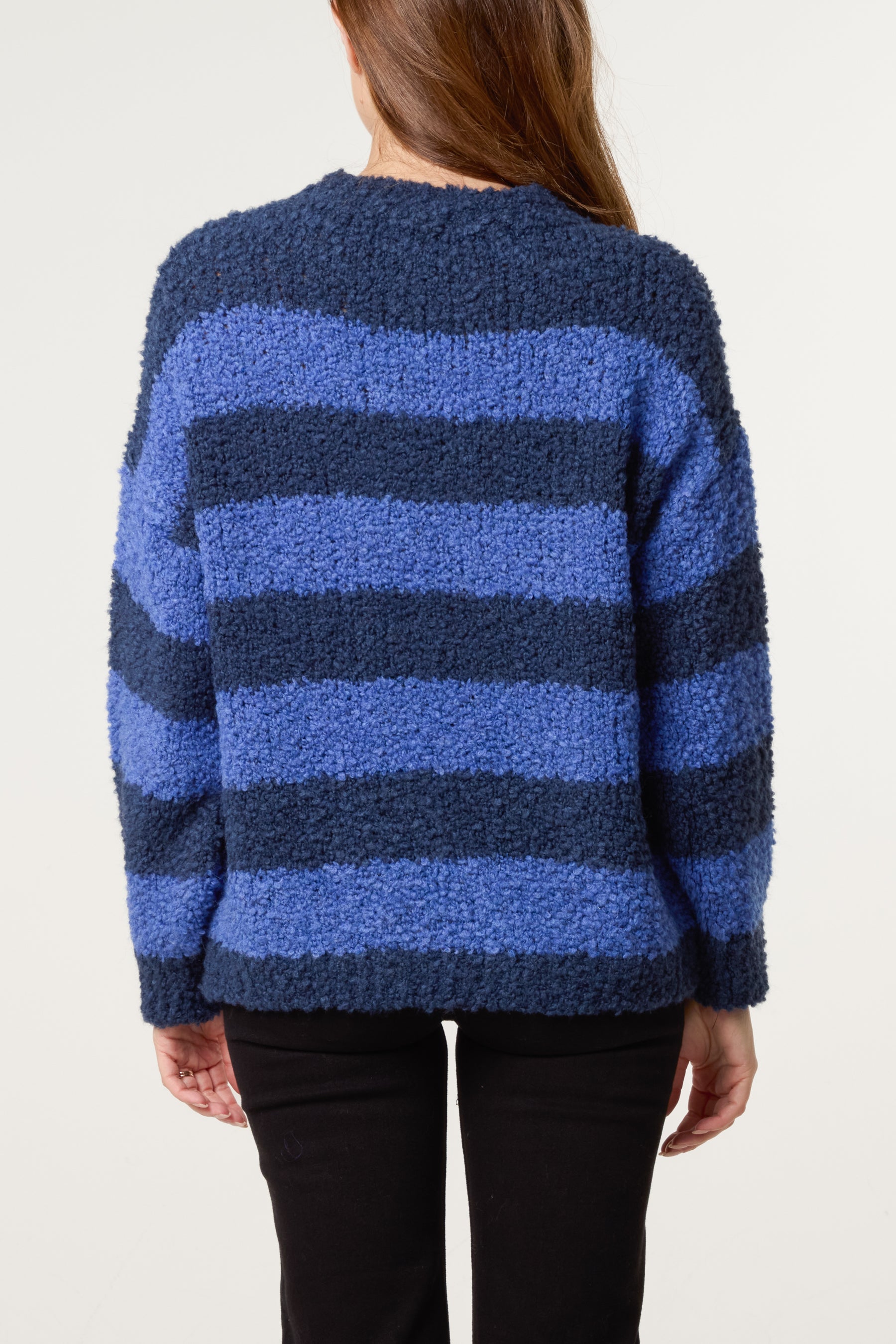 Boucle Striped Wool Blend Jumper