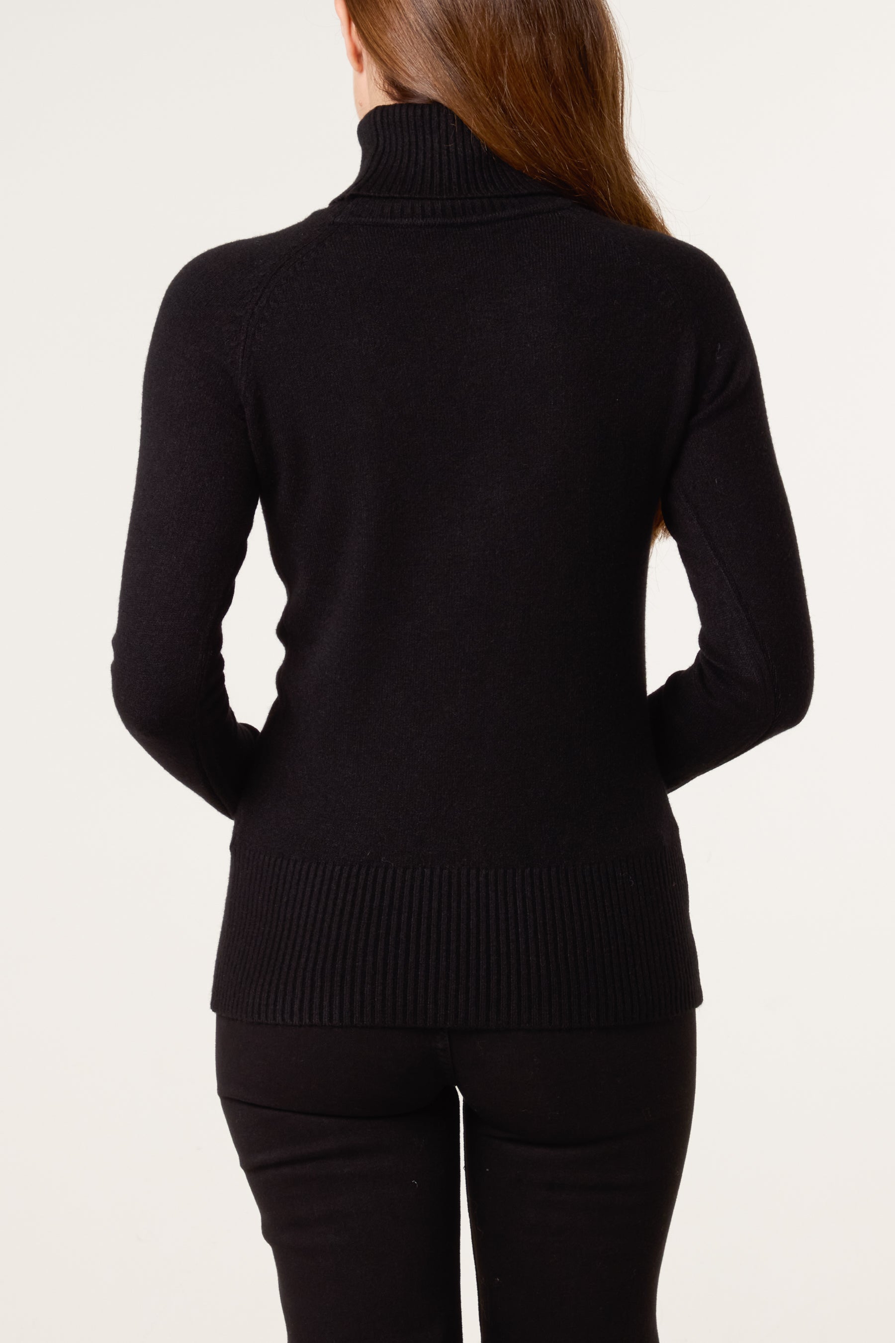Roll Neck Button Cuff Jumper