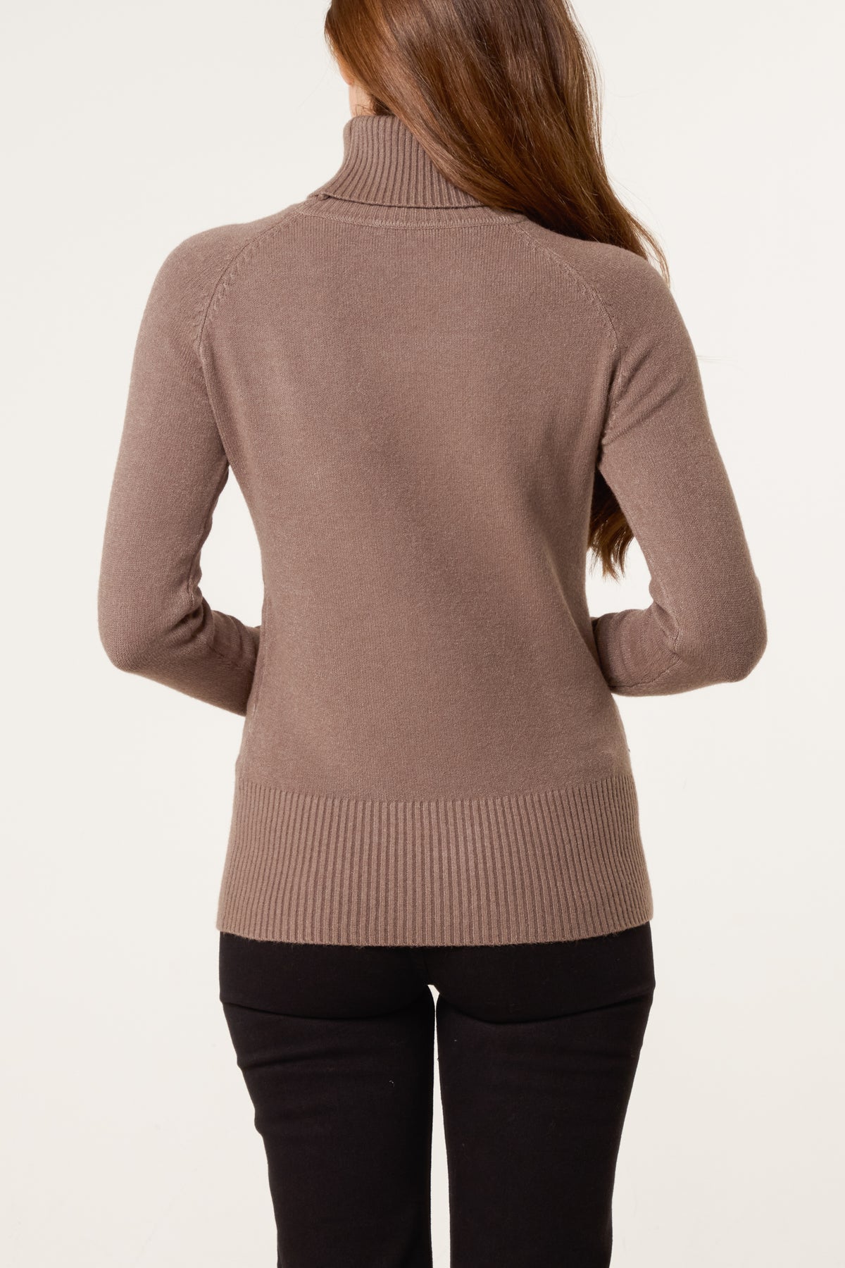 Roll Neck Button Cuff Jumper