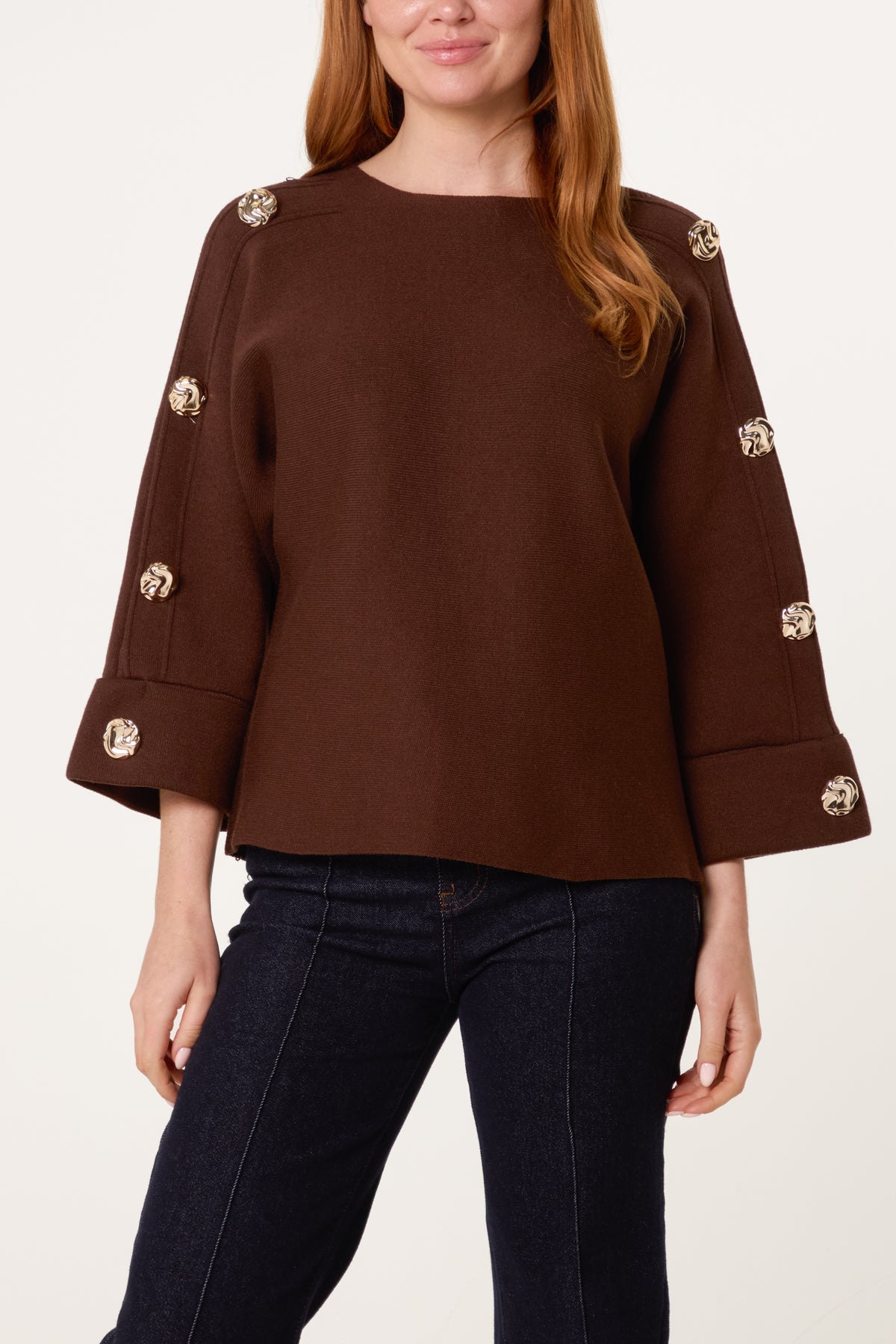 Gold Button Detail Jumper