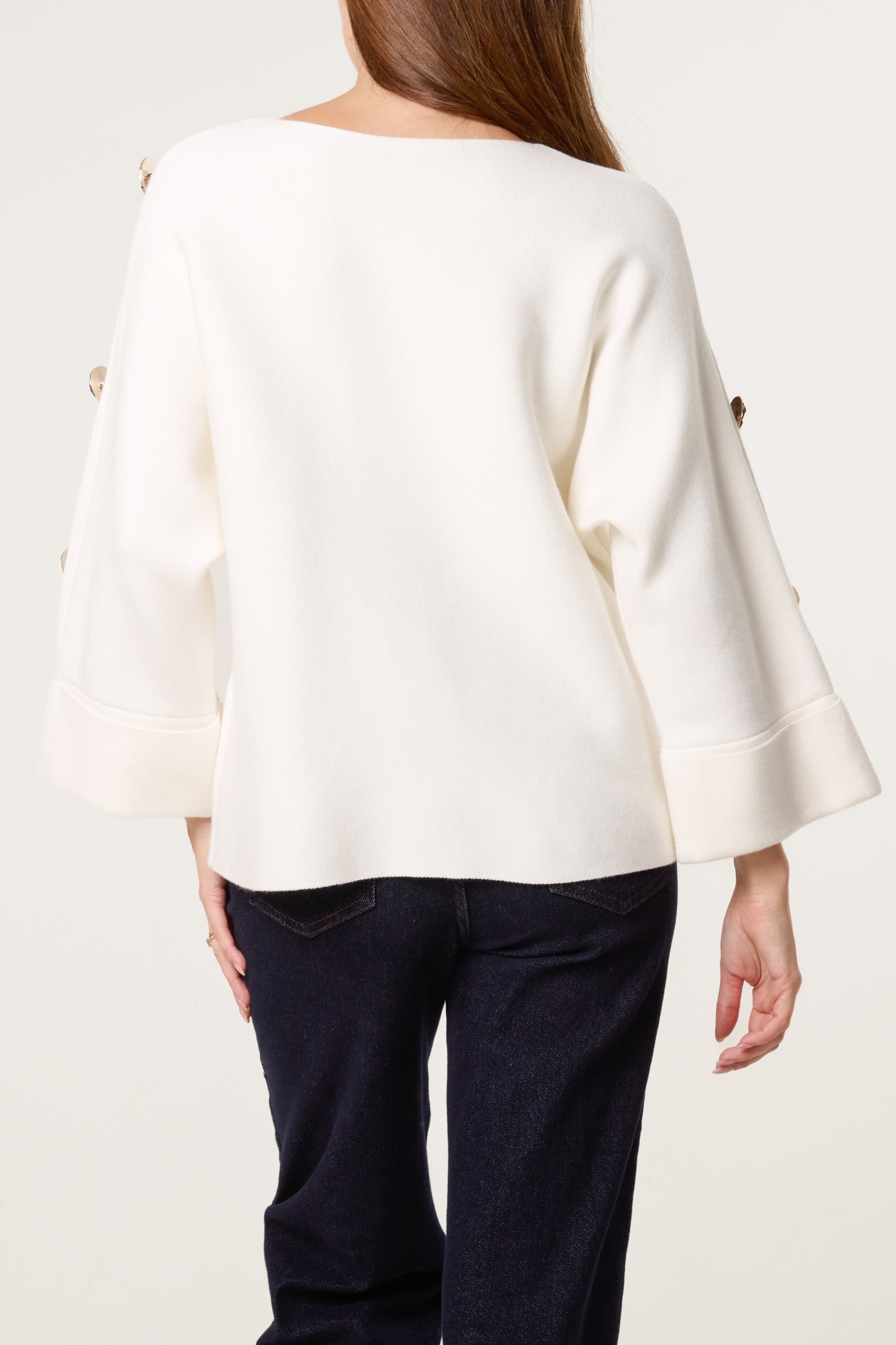 Gold Button Detail Jumper