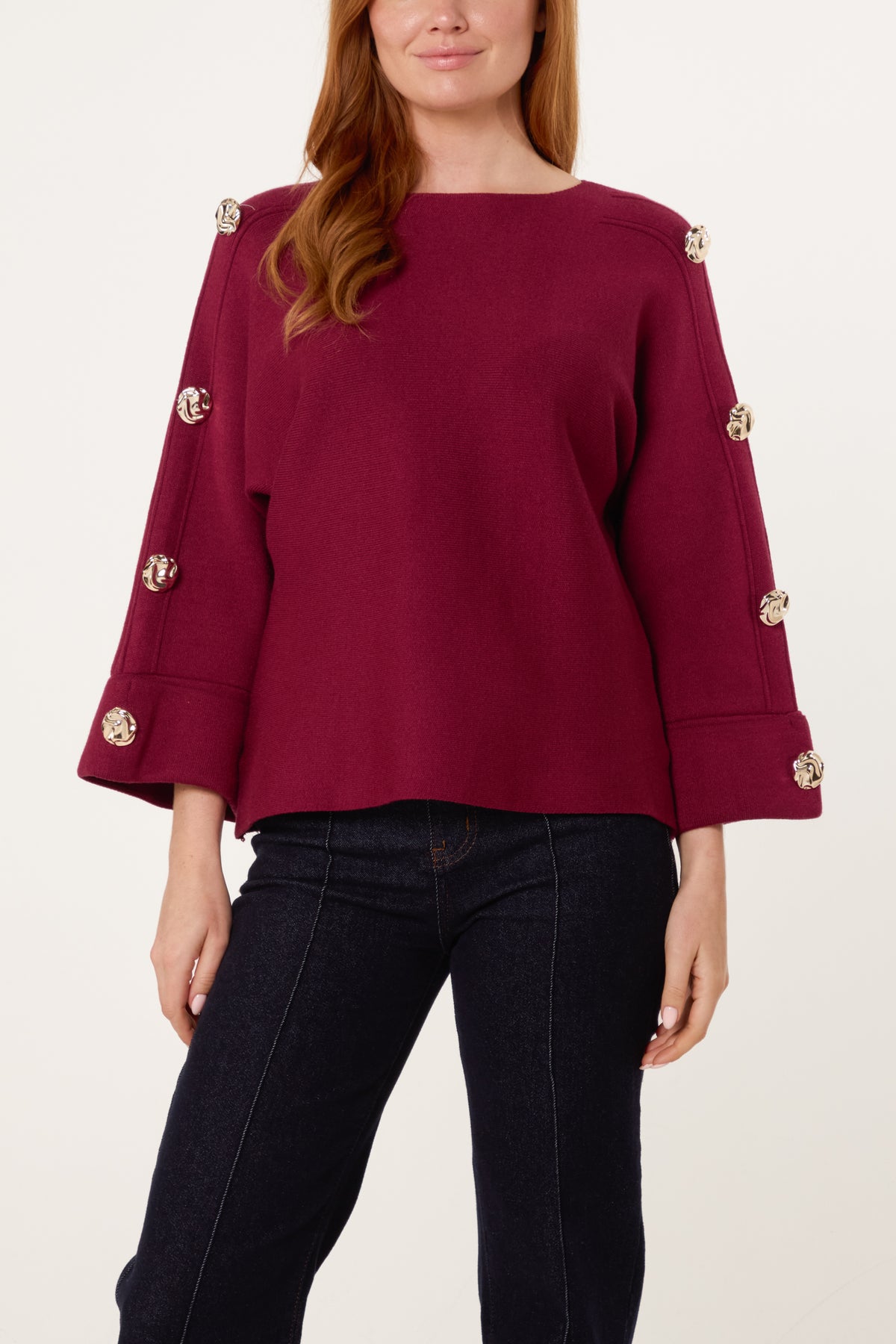 Gold Button Detail Jumper