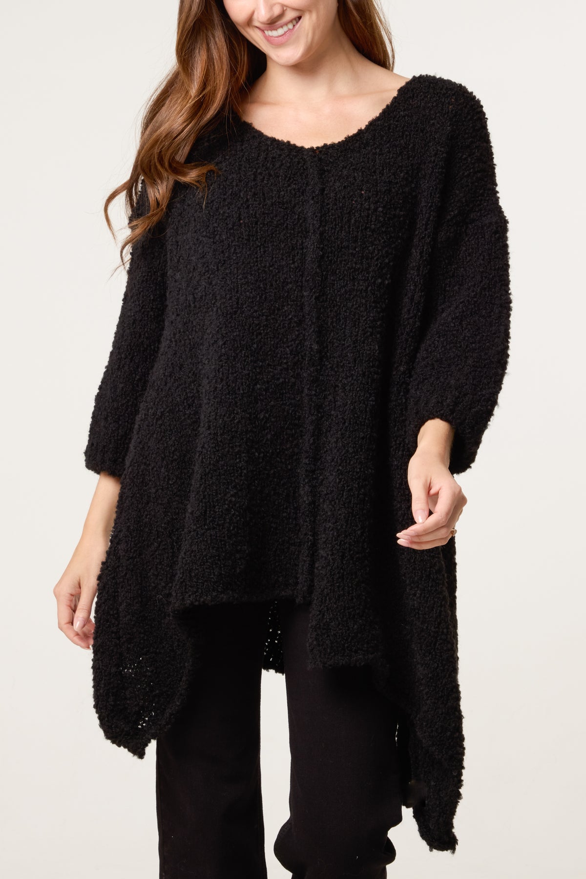 Boucle Asymmetric Hem Jumper