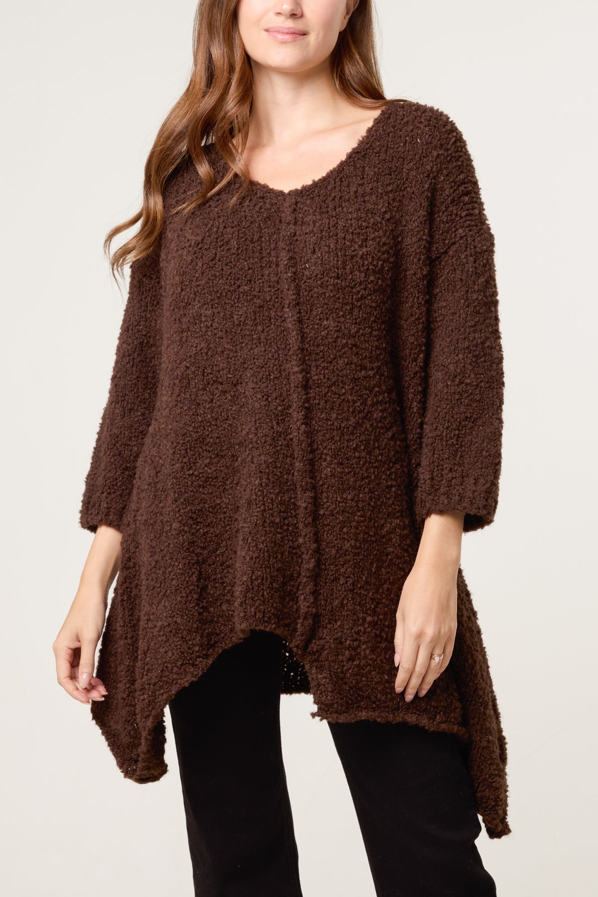 Boucle Asymmetric Hem Jumper