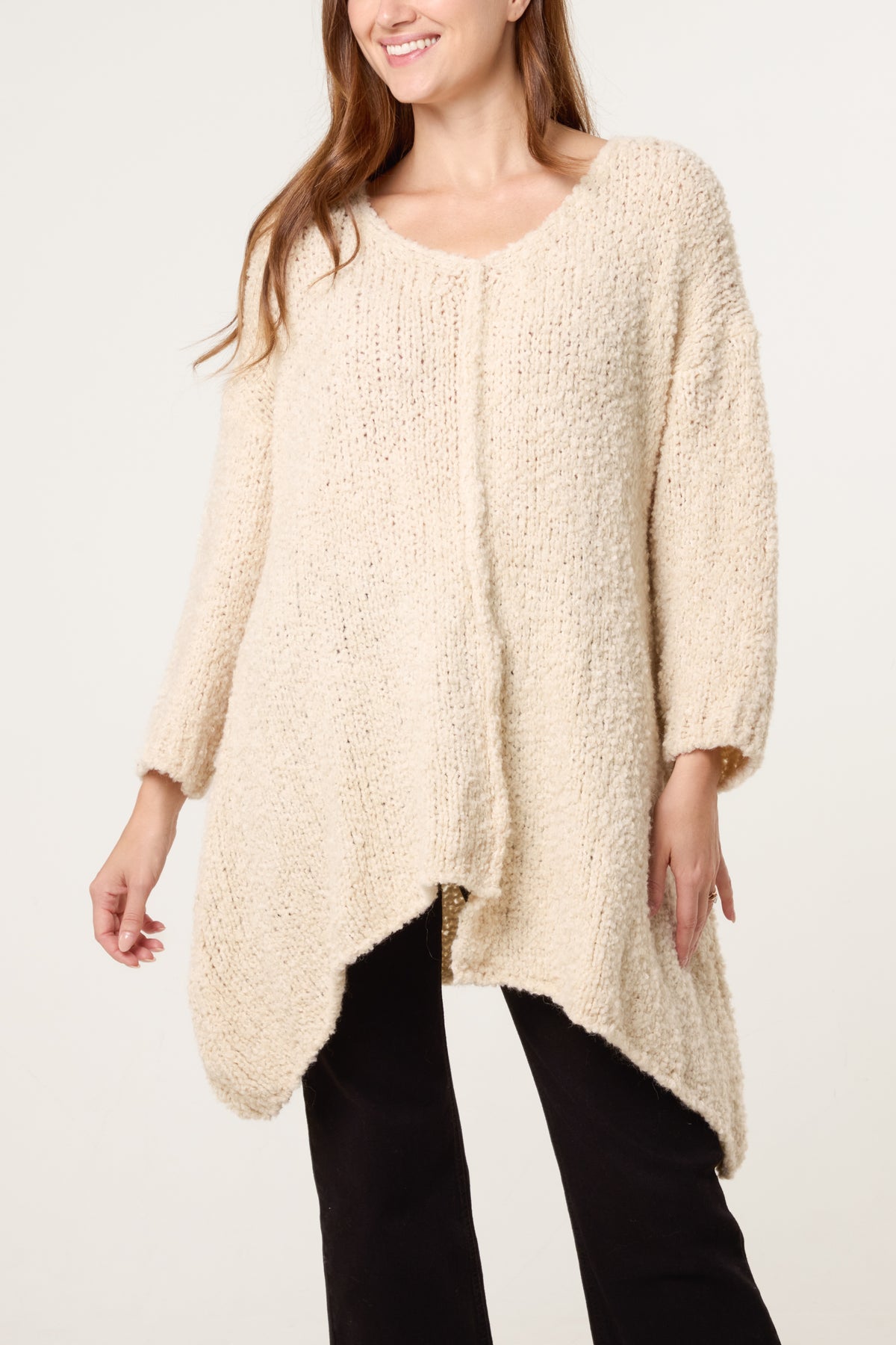 Boucle Asymmetric Hem Jumper