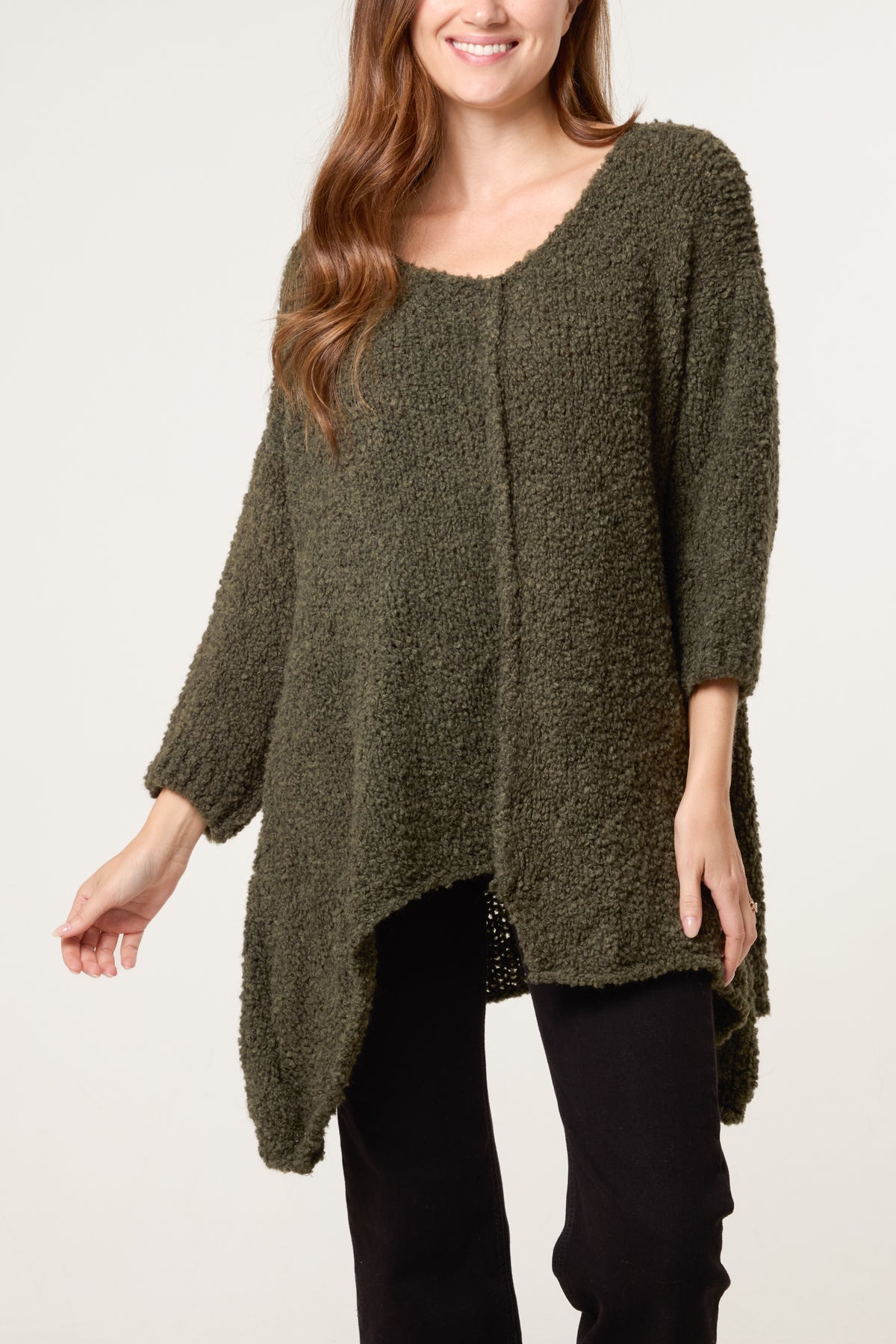 Boucle Asymmetric Hem Jumper