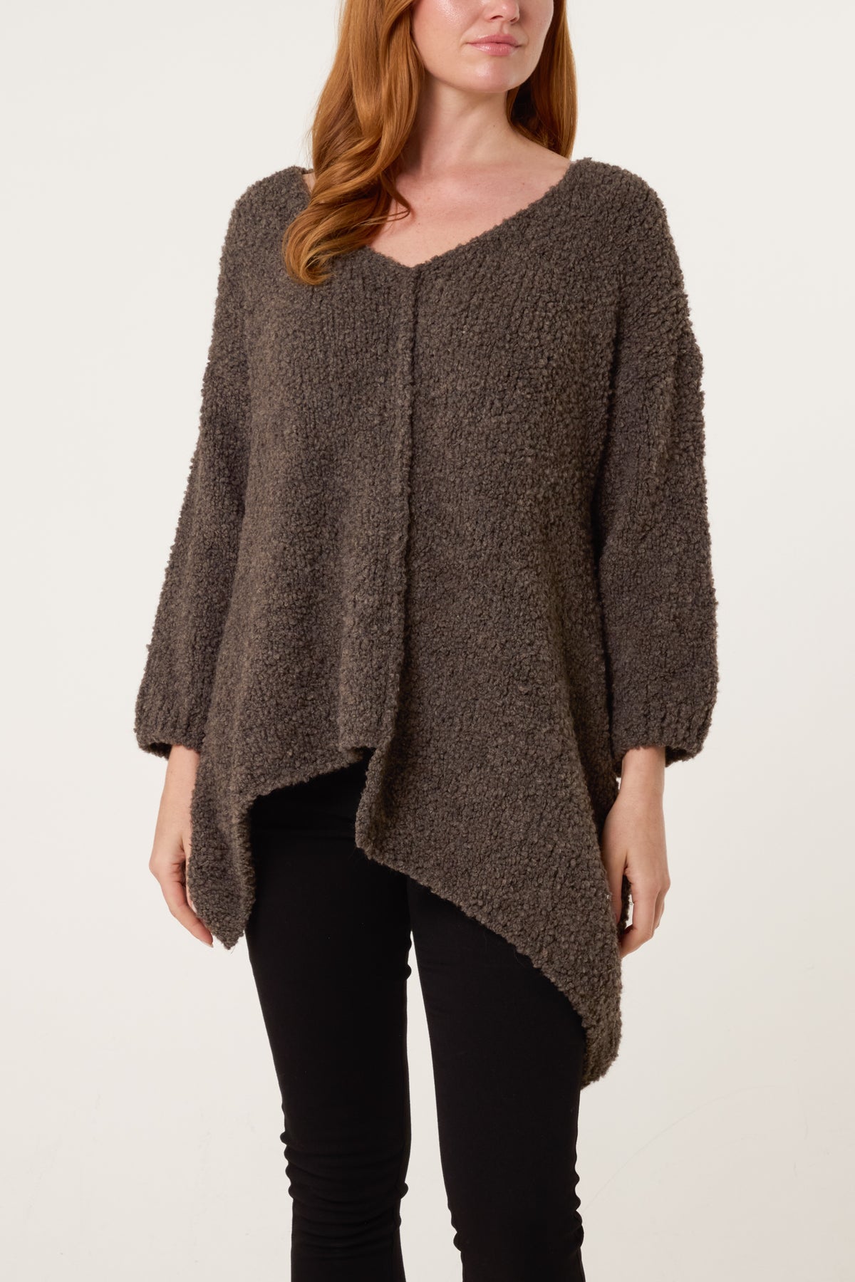 Boucle Asymmetric Hem Jumper
