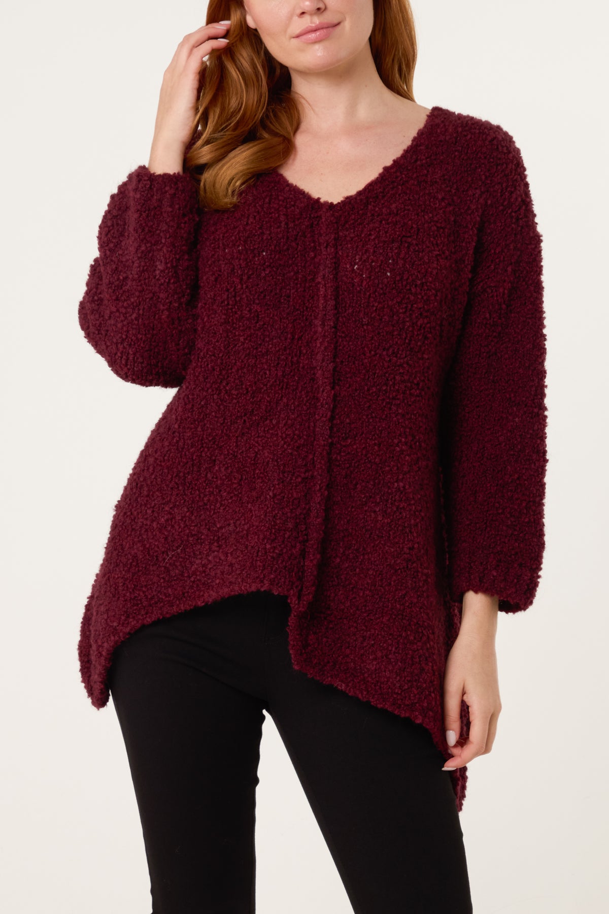 Boucle Asymmetric Hem Jumper