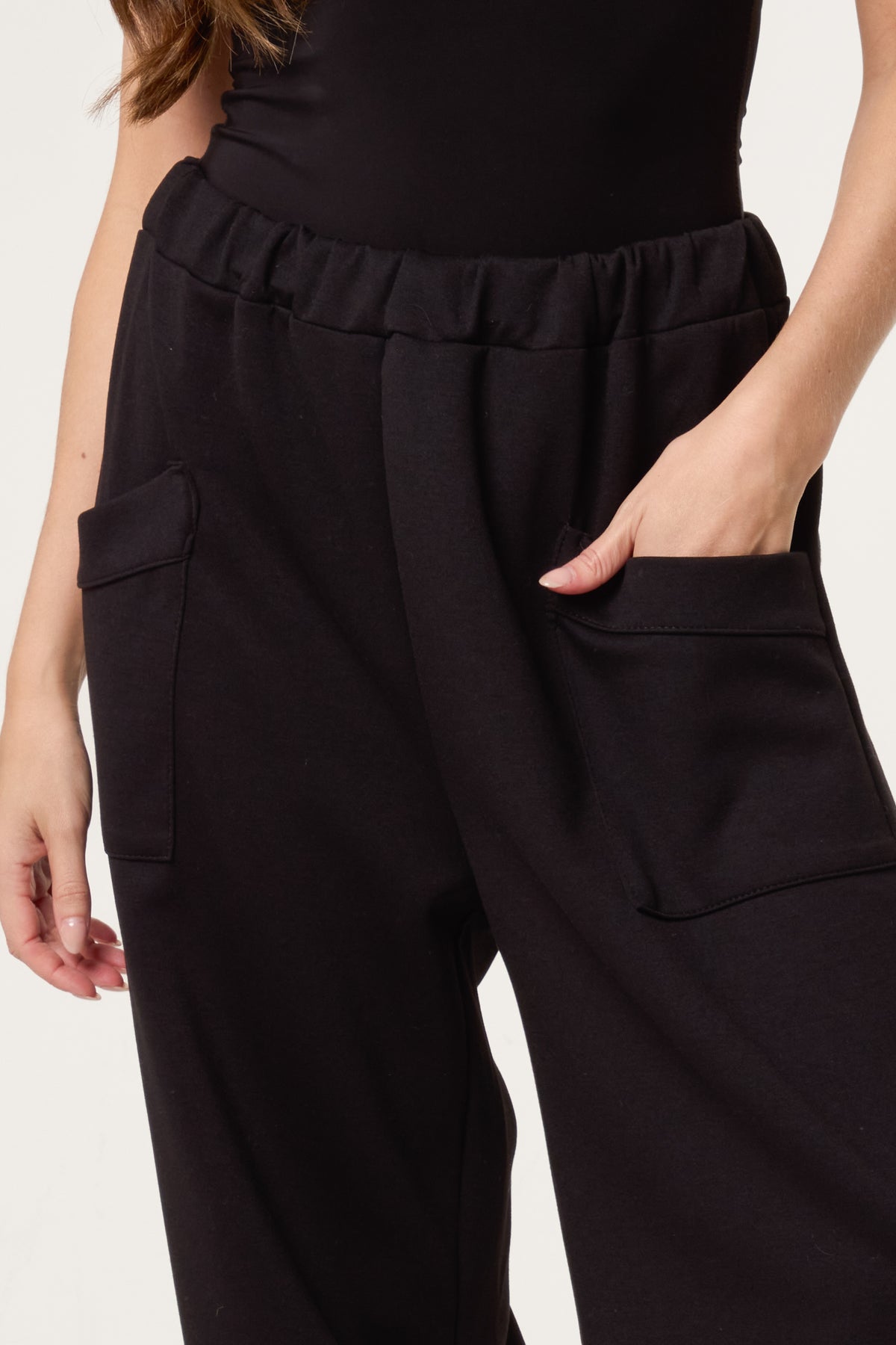 Barrel Leg Soft Touch Trousers