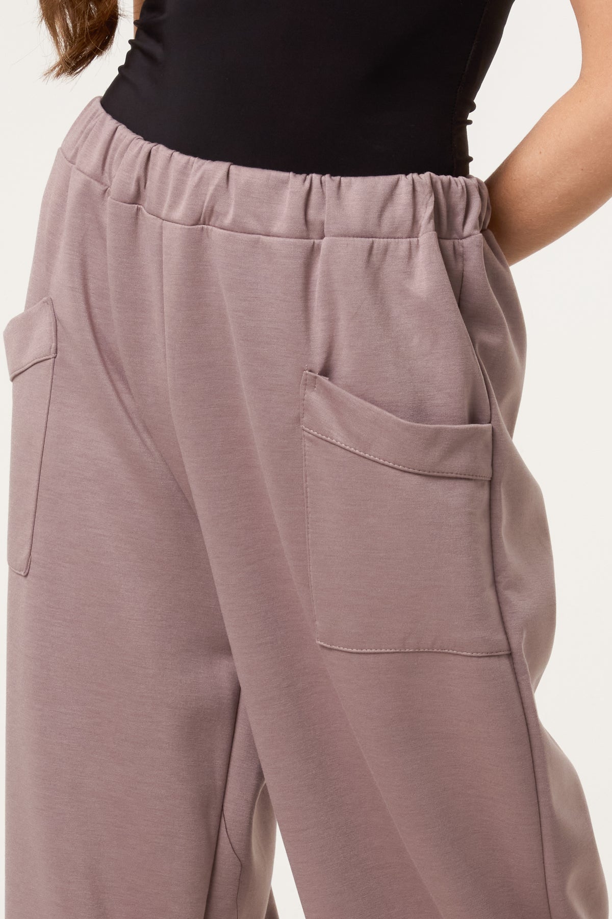 Barrel Leg Soft Touch Trousers
