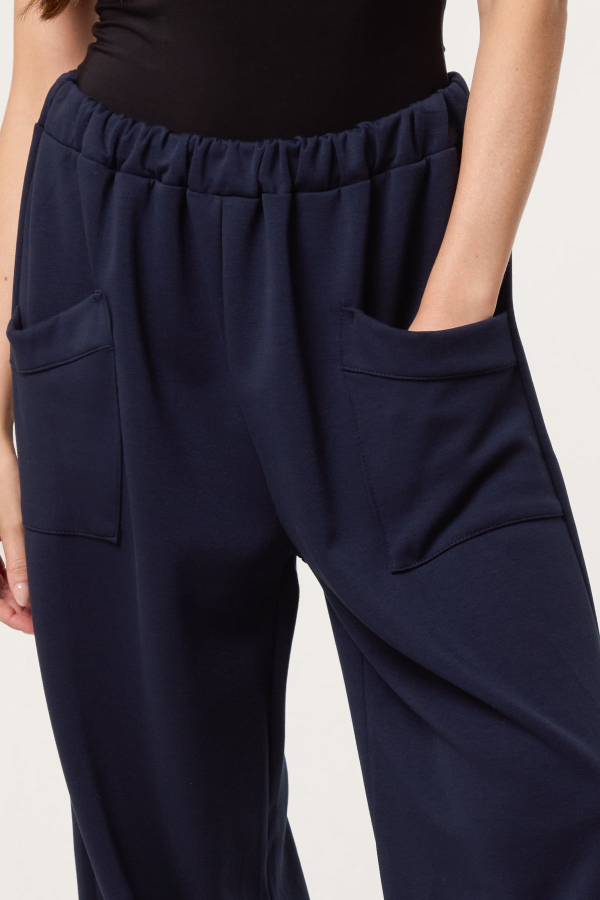 Barrel Leg Soft Touch Trousers