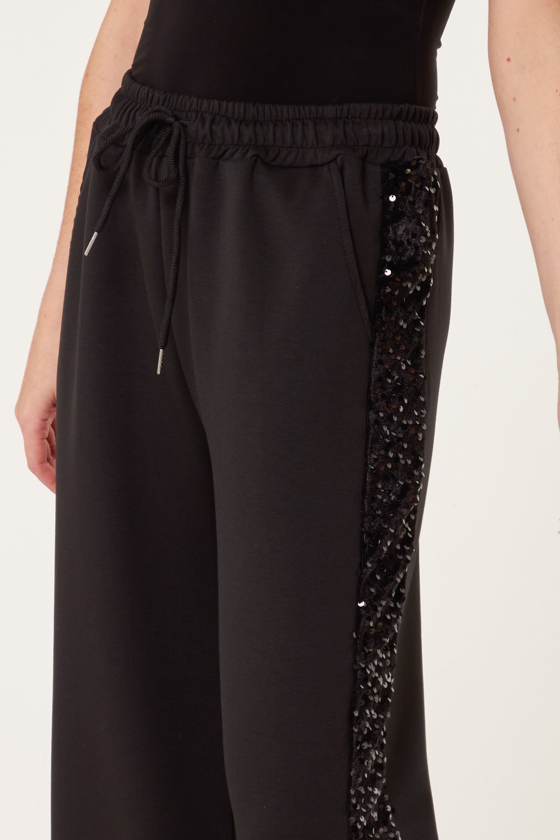 Sequins Velvet Side Detail Joggers