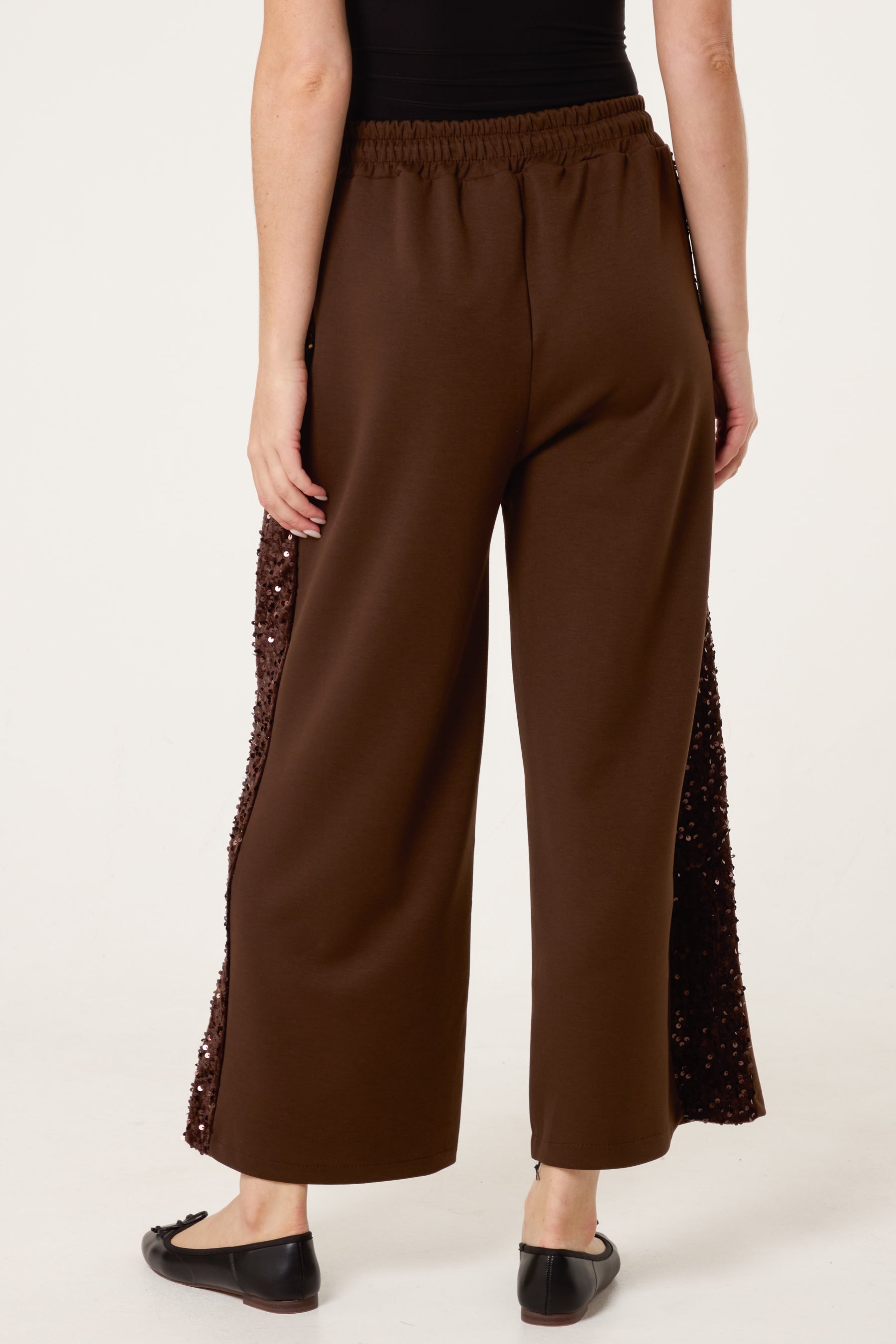 Sequins Velvet Side Detail Joggers