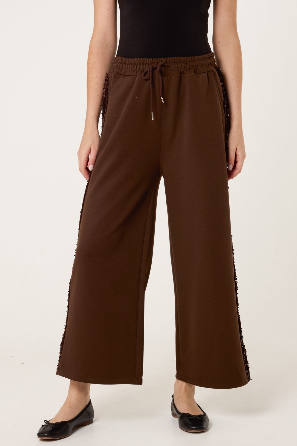 Sequins Velvet Side Detail Joggers