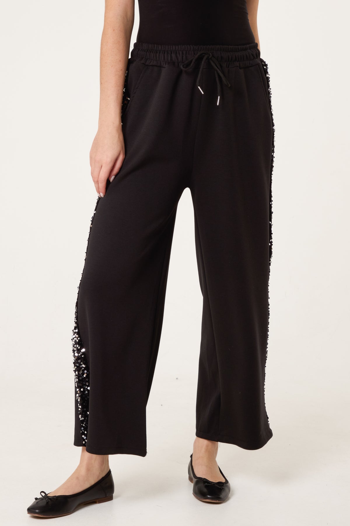 Sequins Velvet Side Detail Joggers