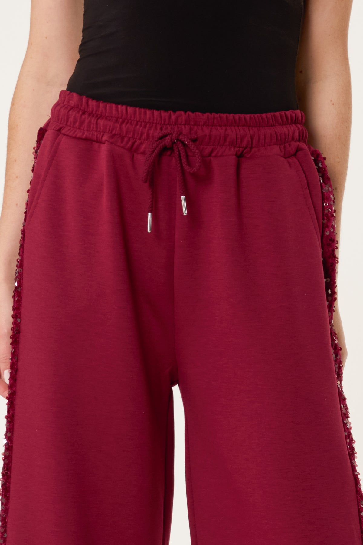 Sequins Velvet Side Detail Joggers