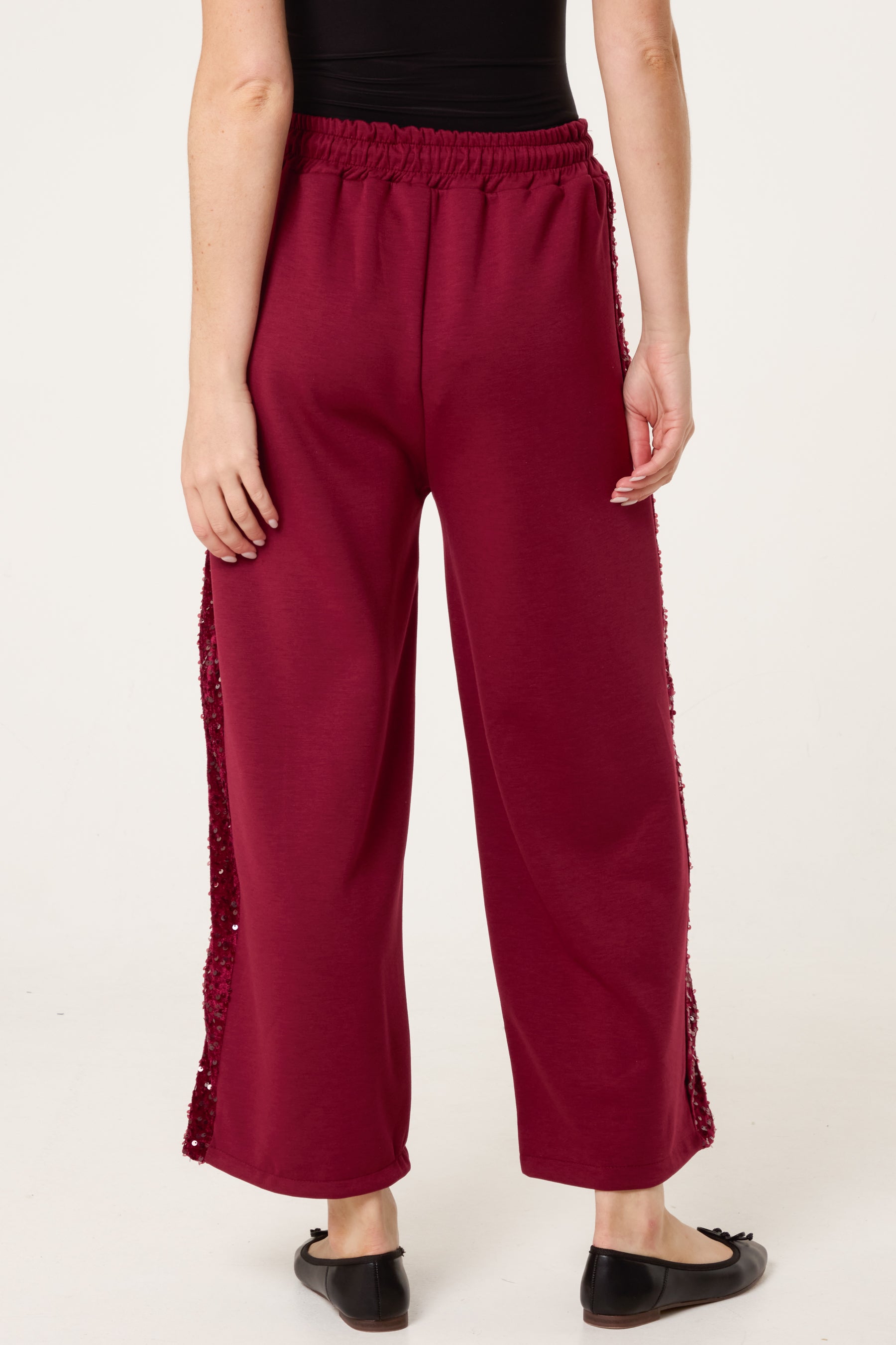 Sequins Velvet Side Detail Joggers