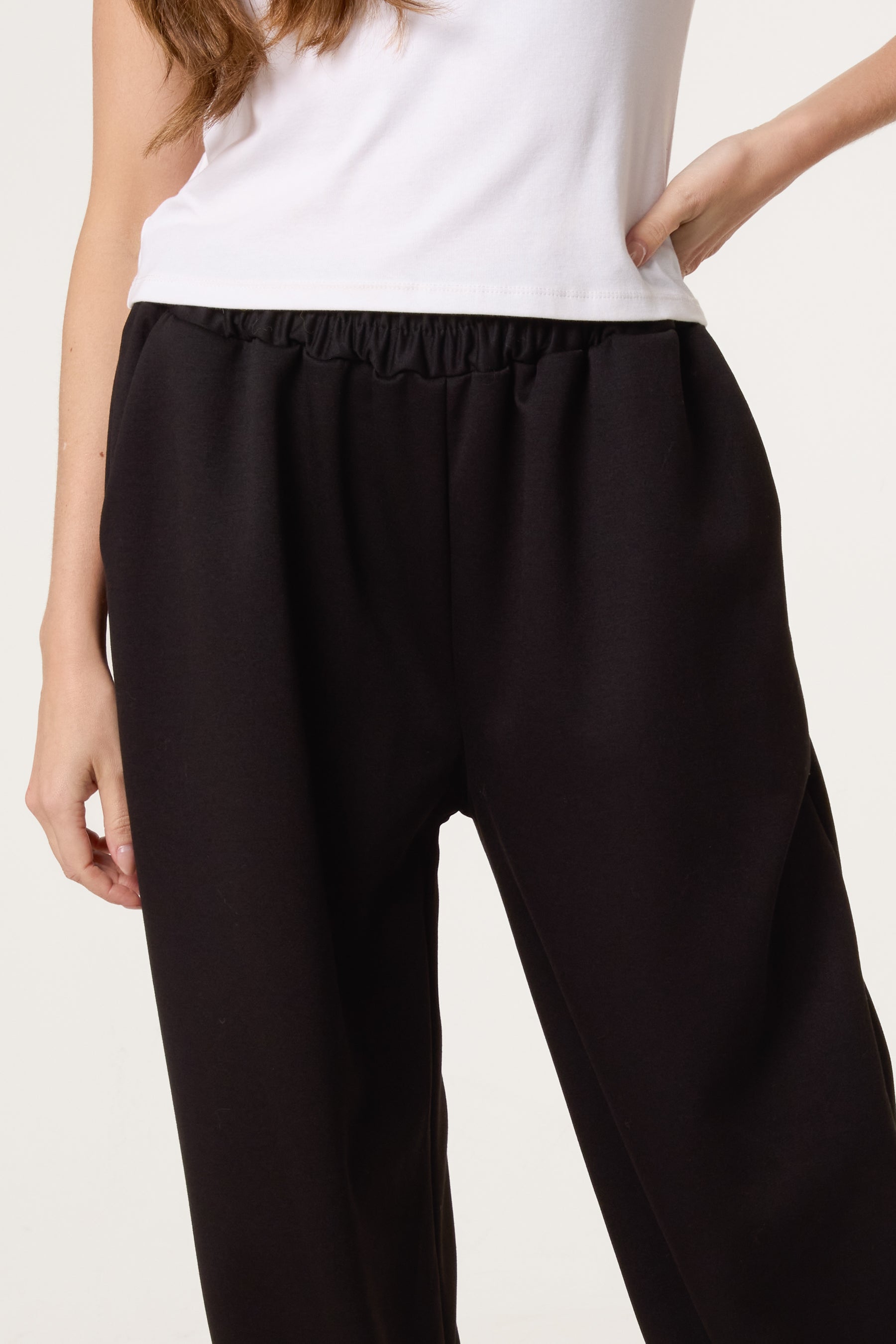 Wide Leg Soft Touch Trousers