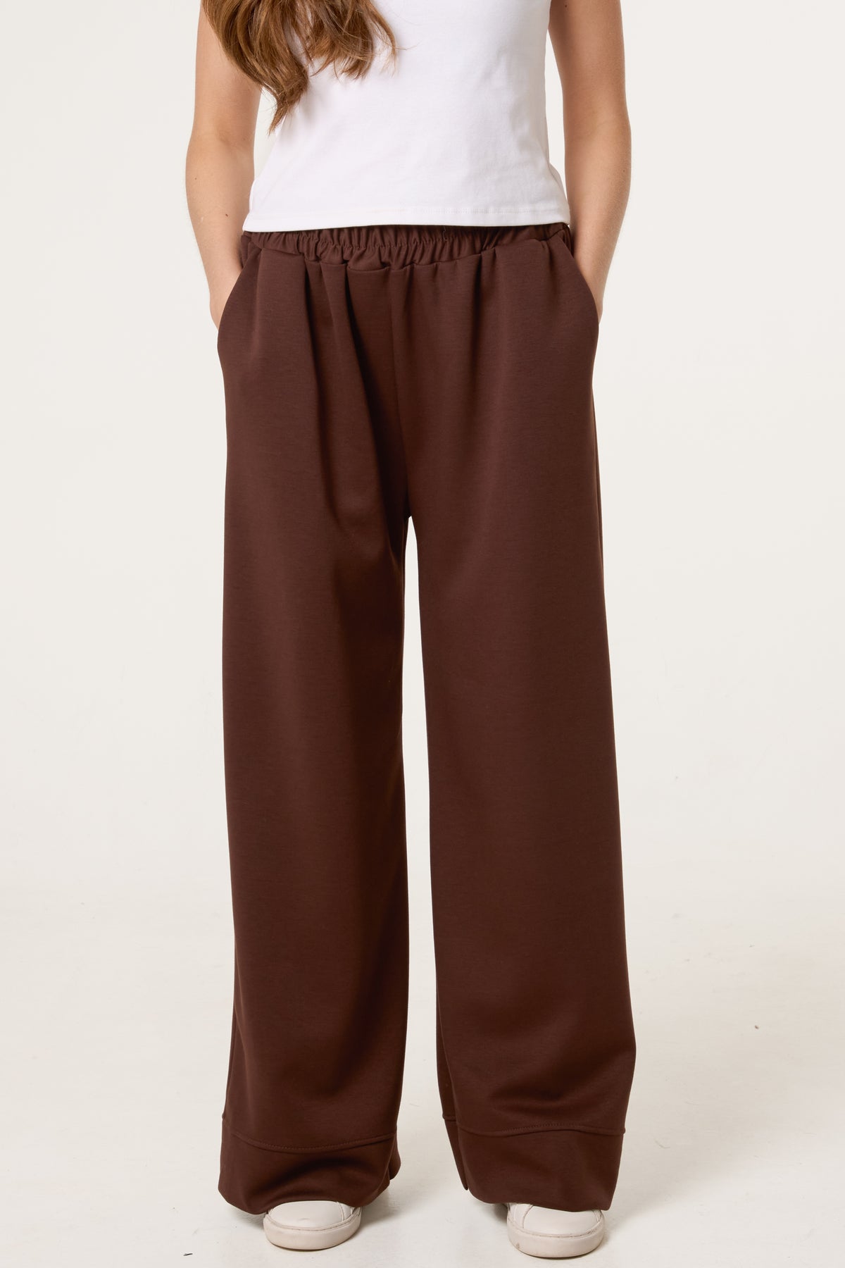 Wide Leg Soft Touch Trousers